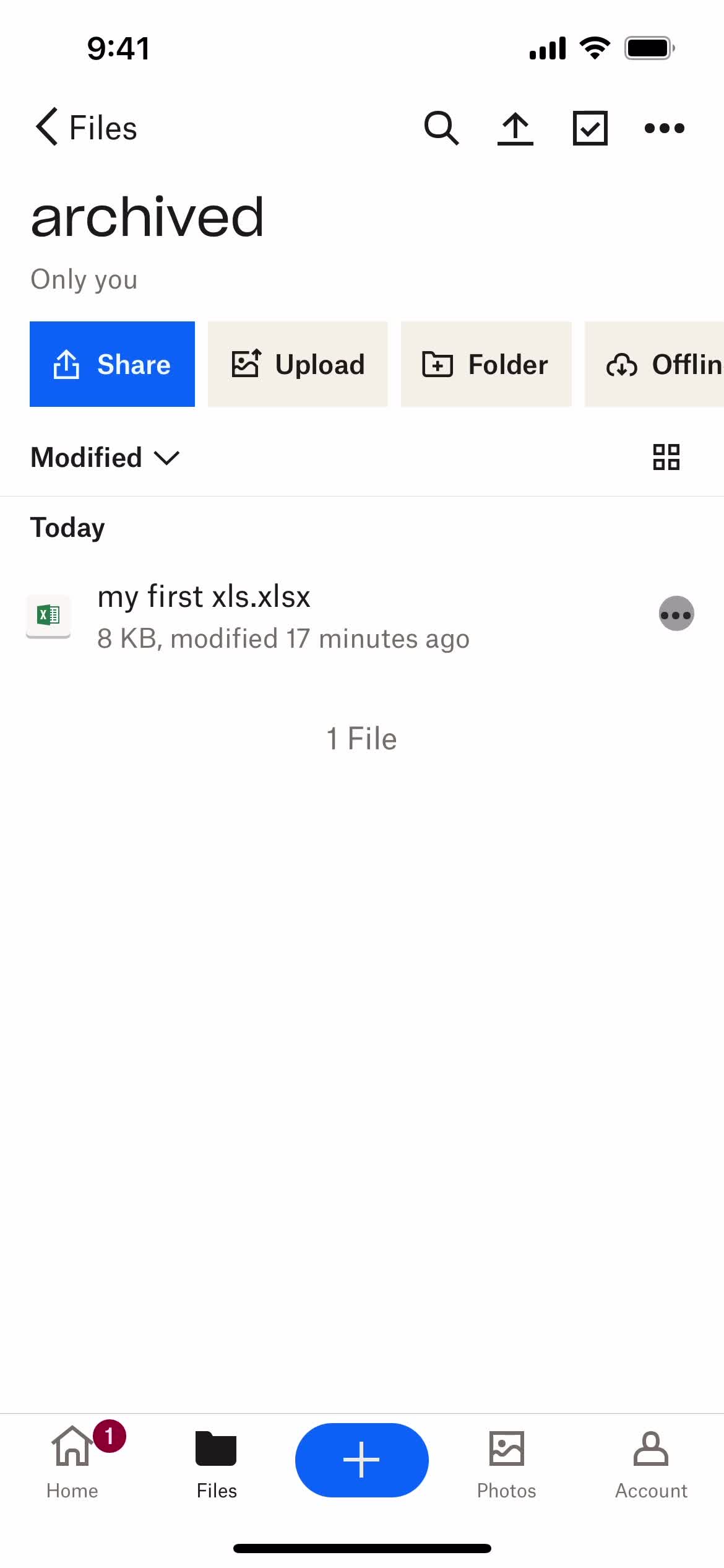 Managing files screenshot