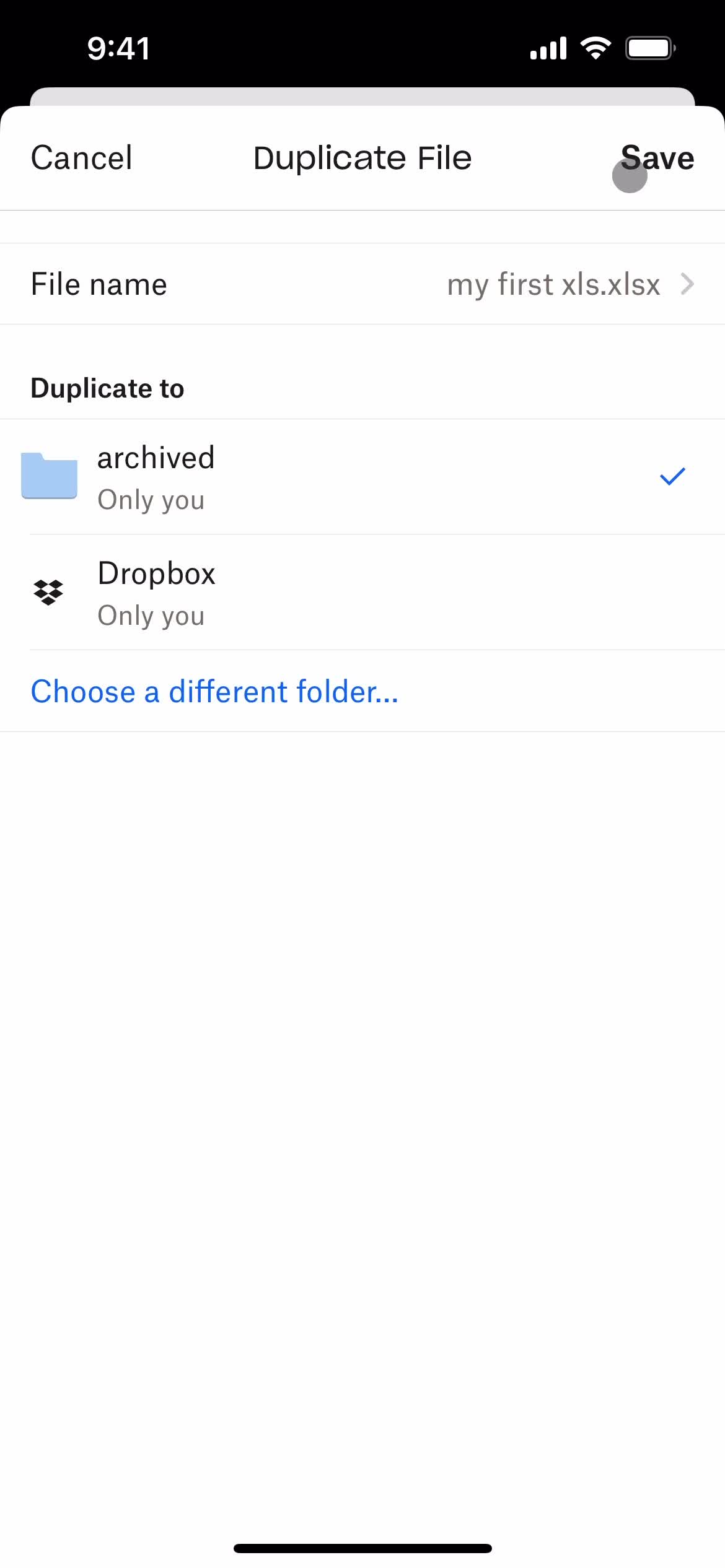 Managing files screenshot