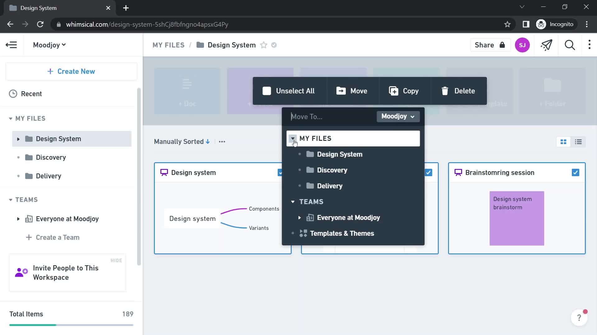 Managing files screenshot