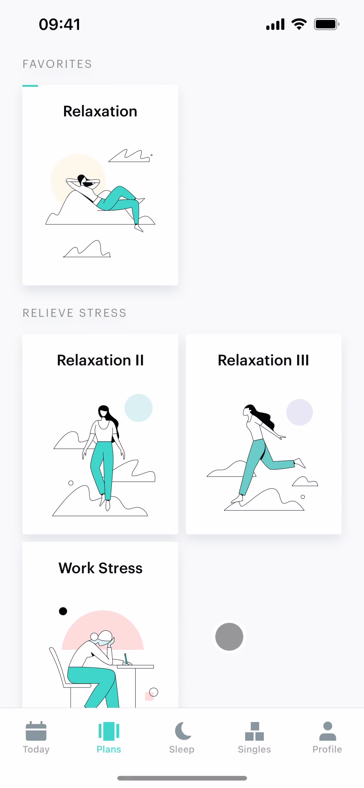 Screenshot of Plans on Meditation on Balance user flow