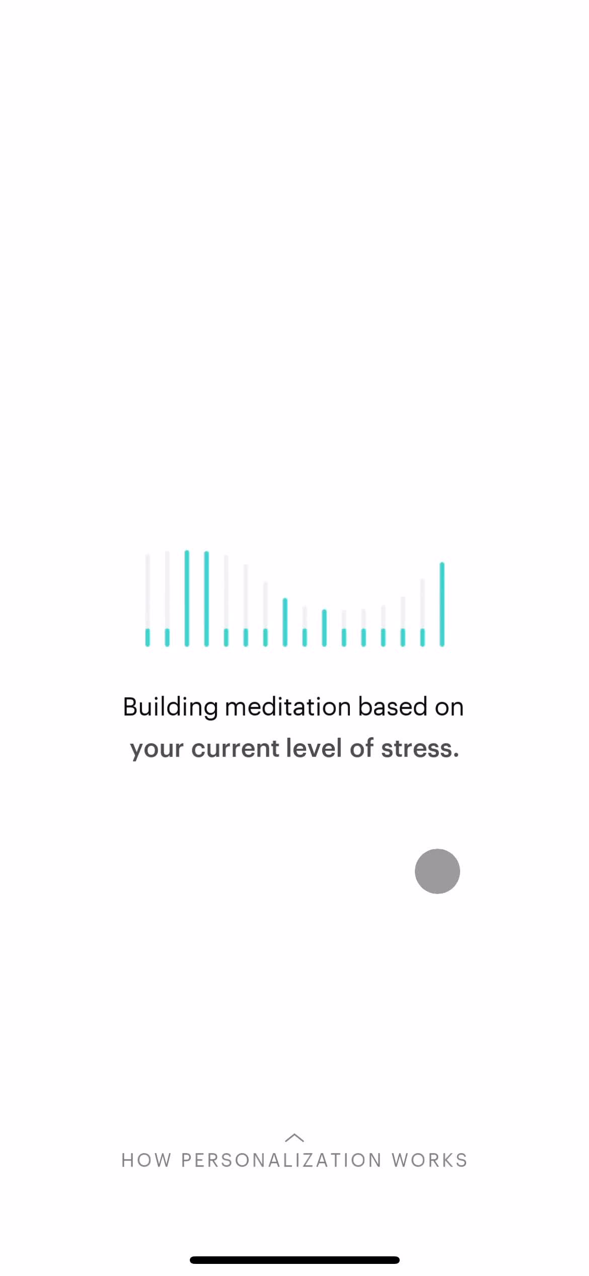 Screenshot of Loading on Meditation on Balance user flow