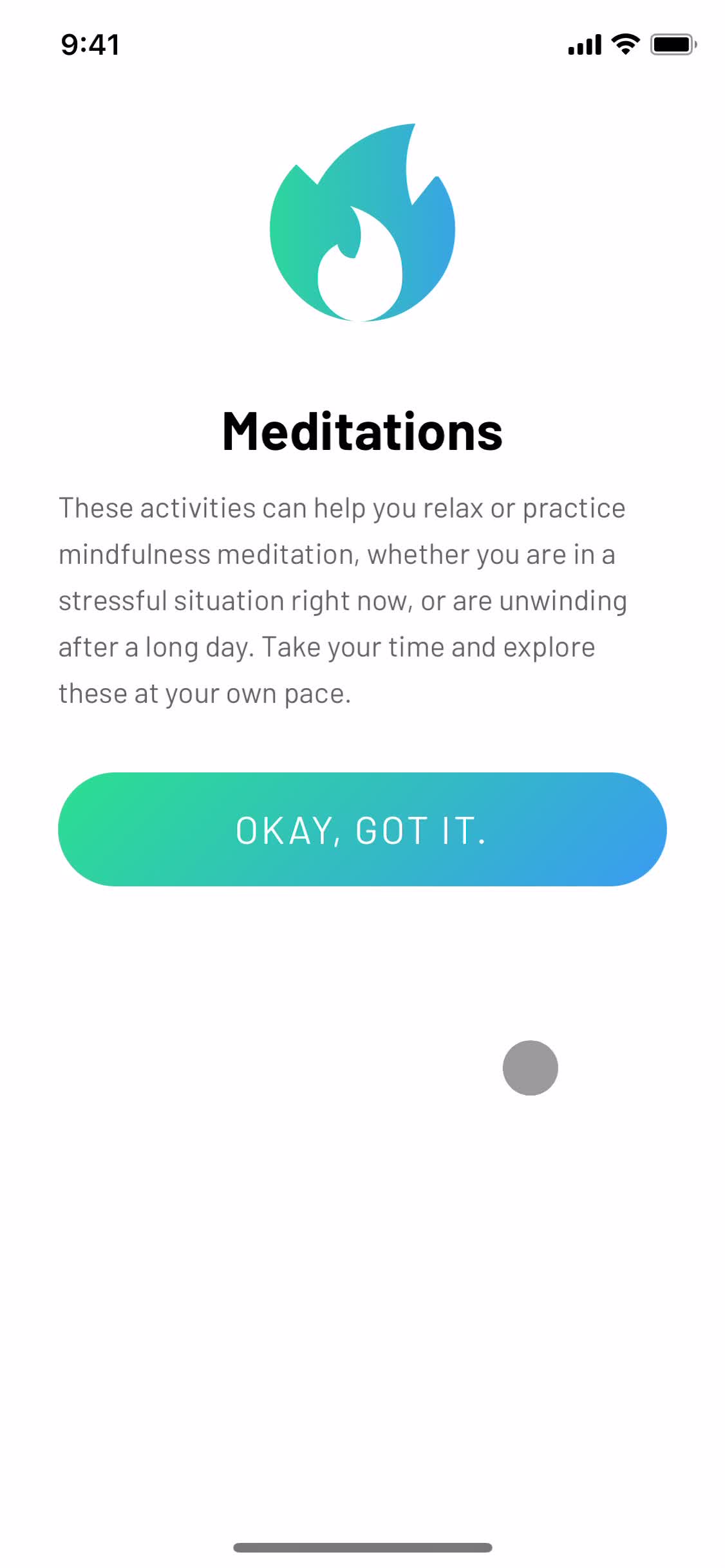 Meditation screenshot