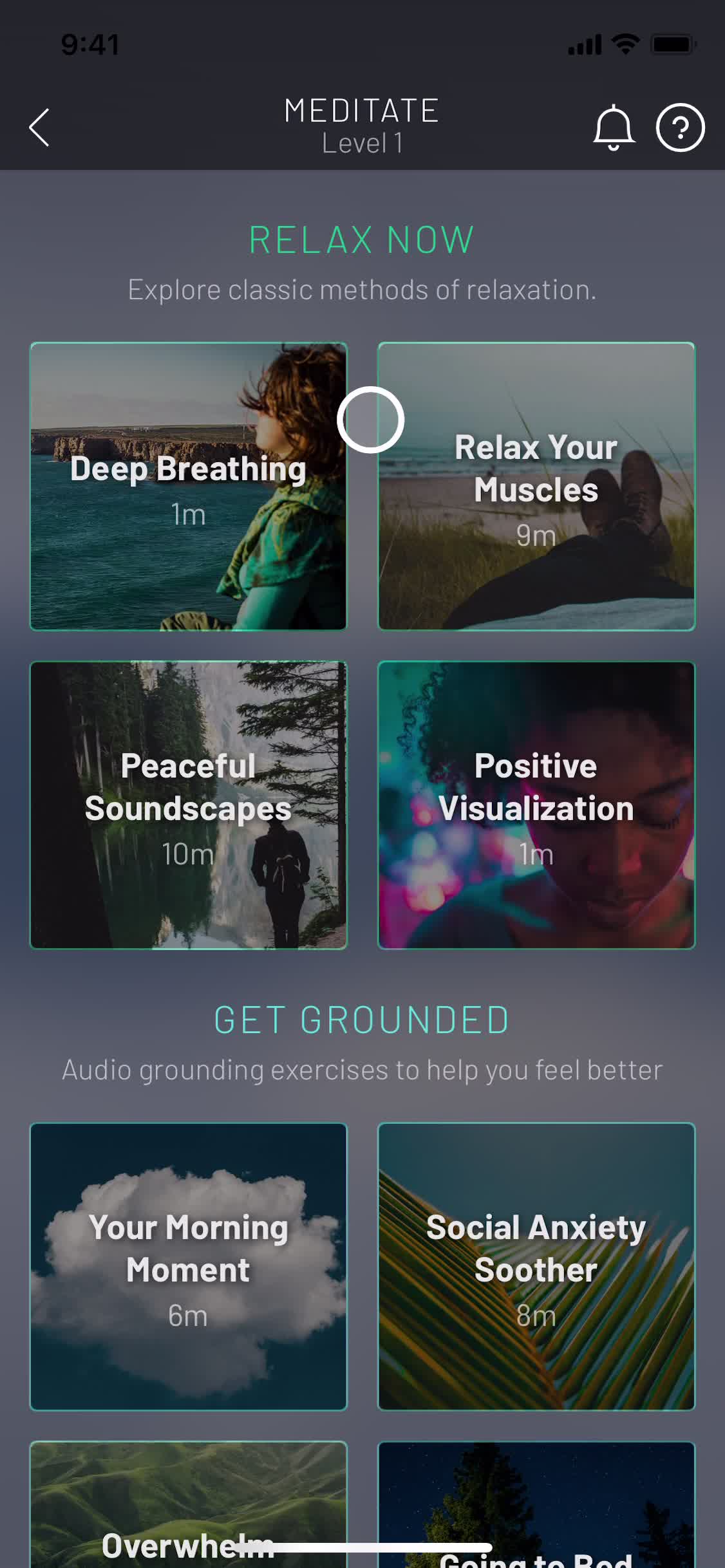 Meditation screenshot