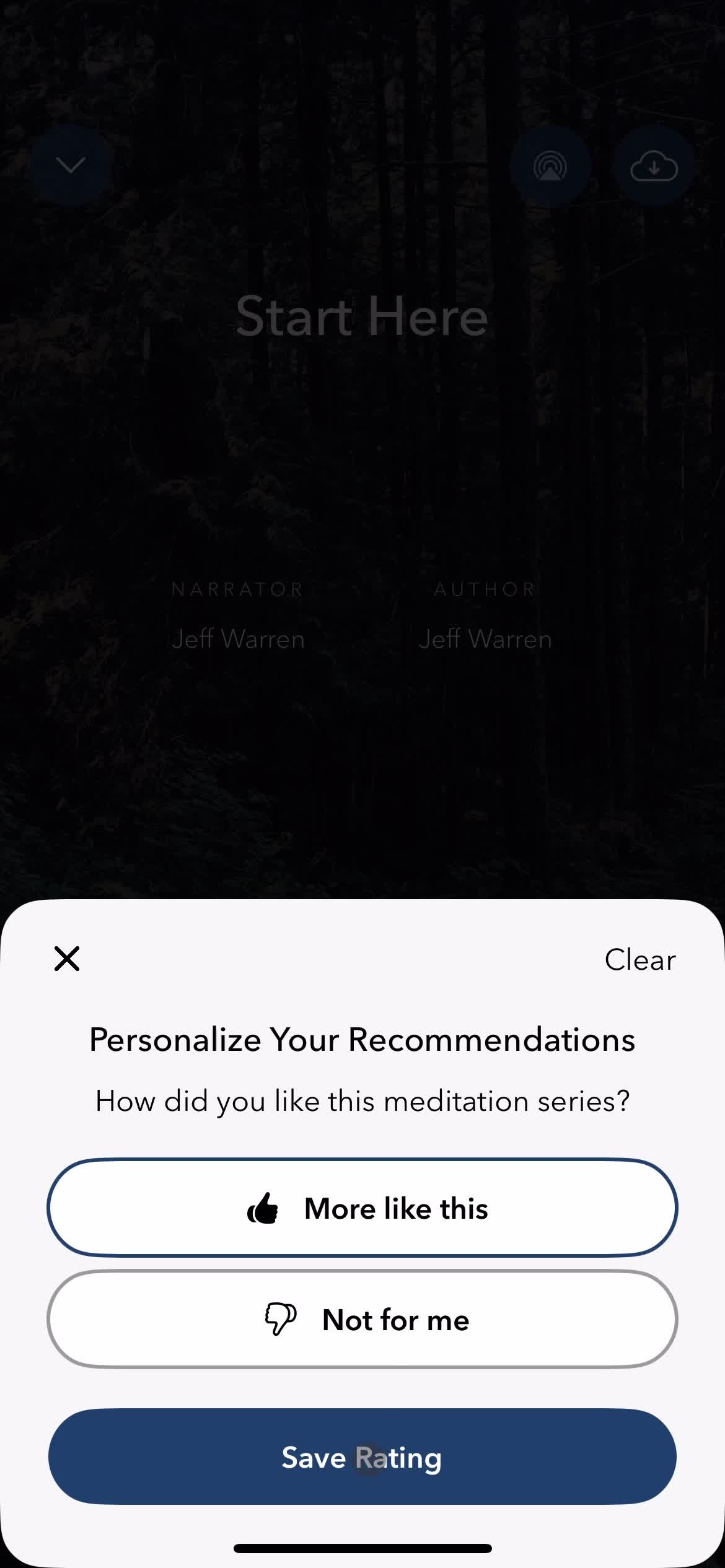 Meditation screenshot