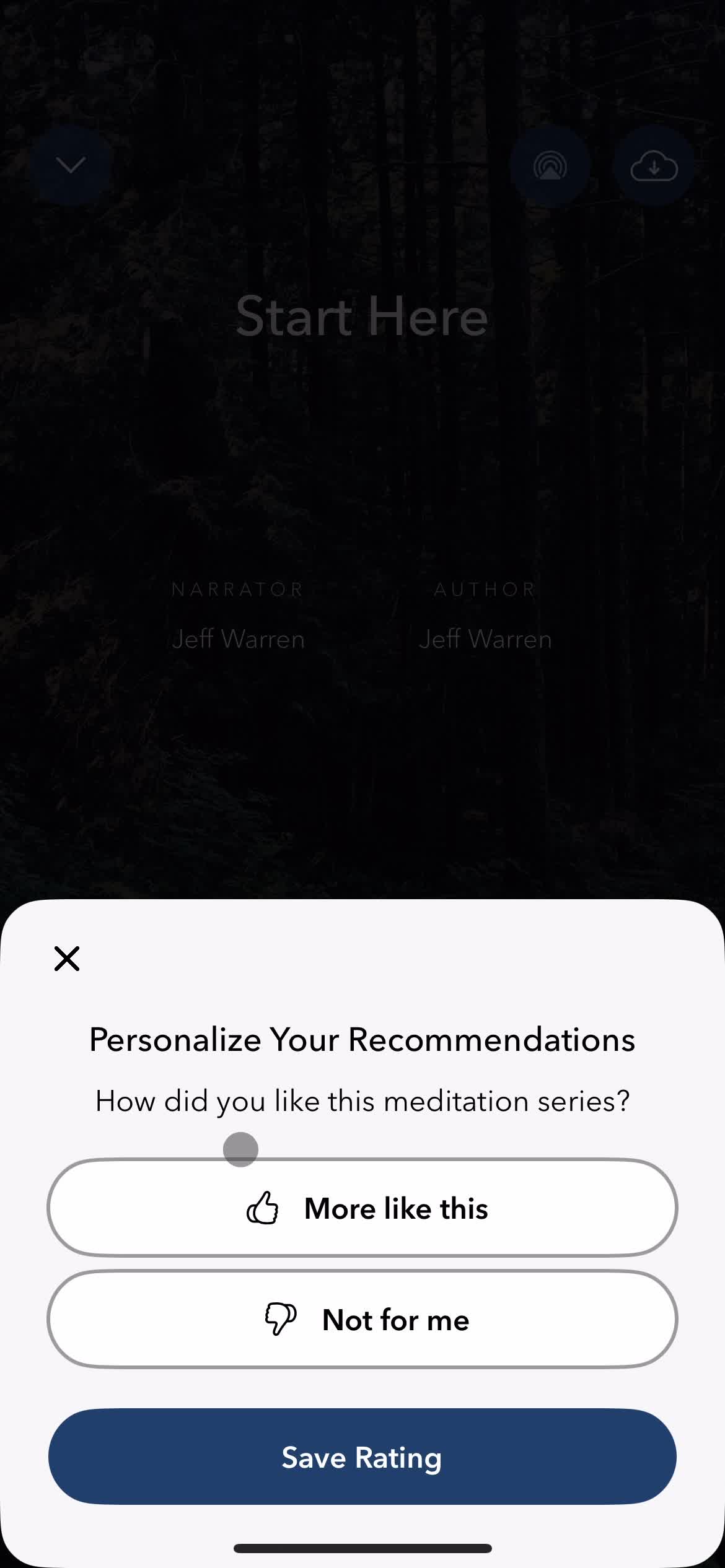 Meditation screenshot