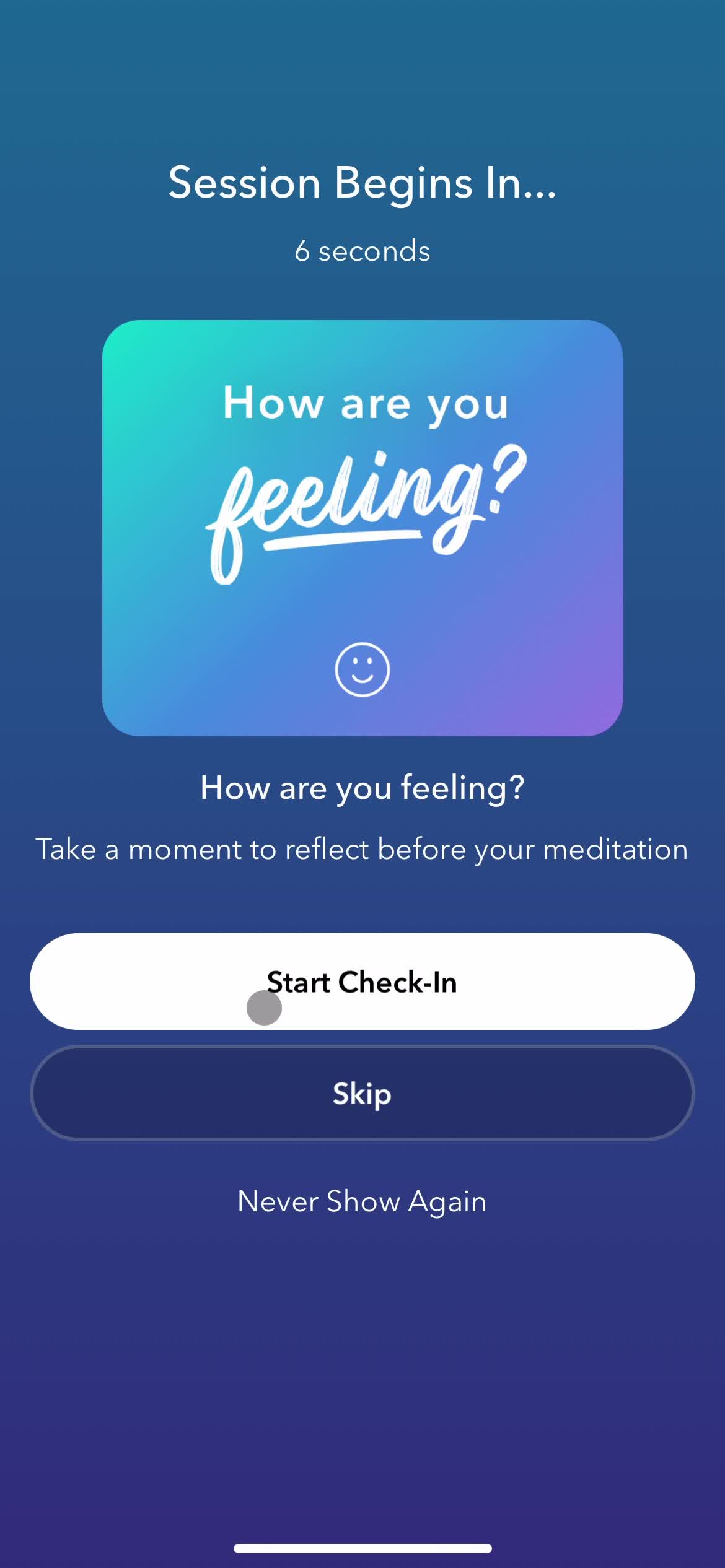 Meditation screenshot