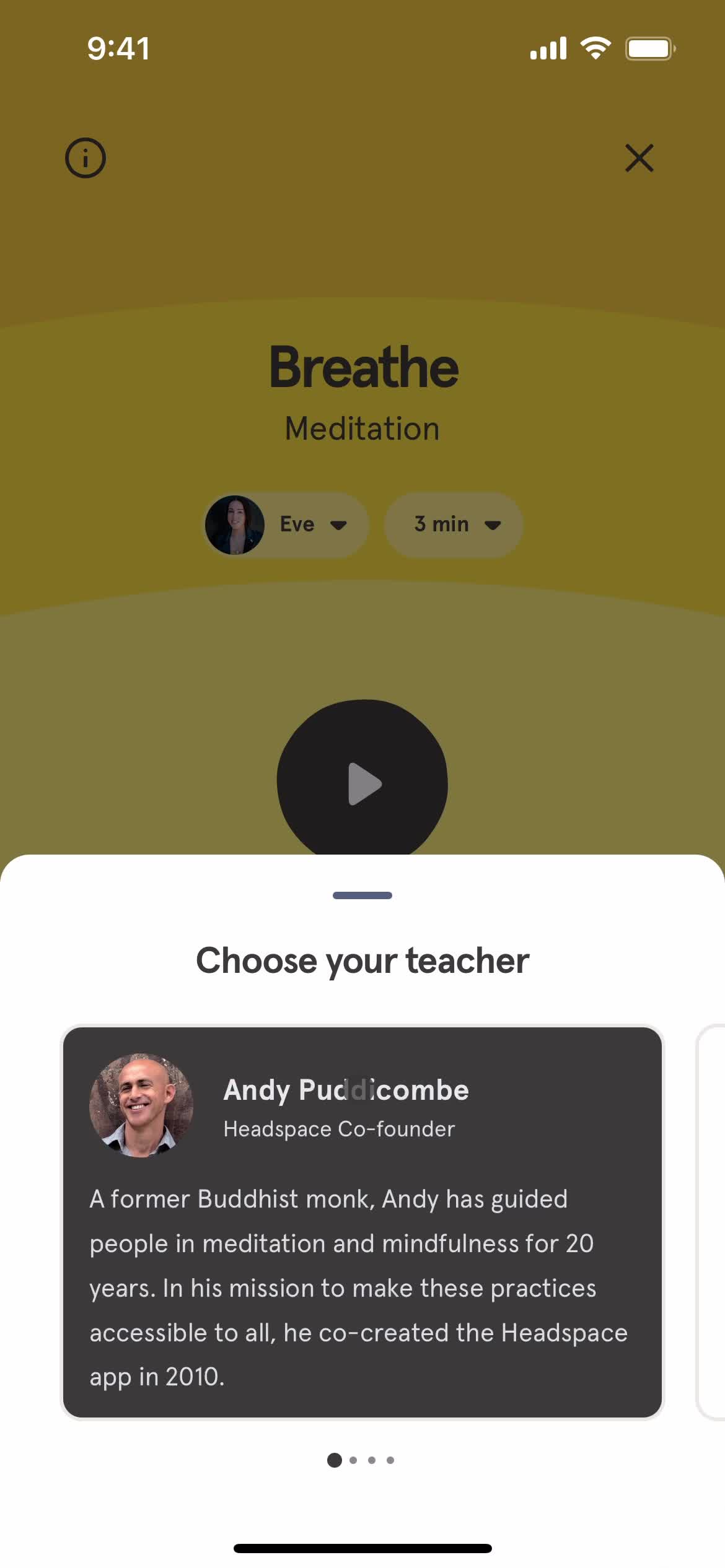 Meditation screenshot