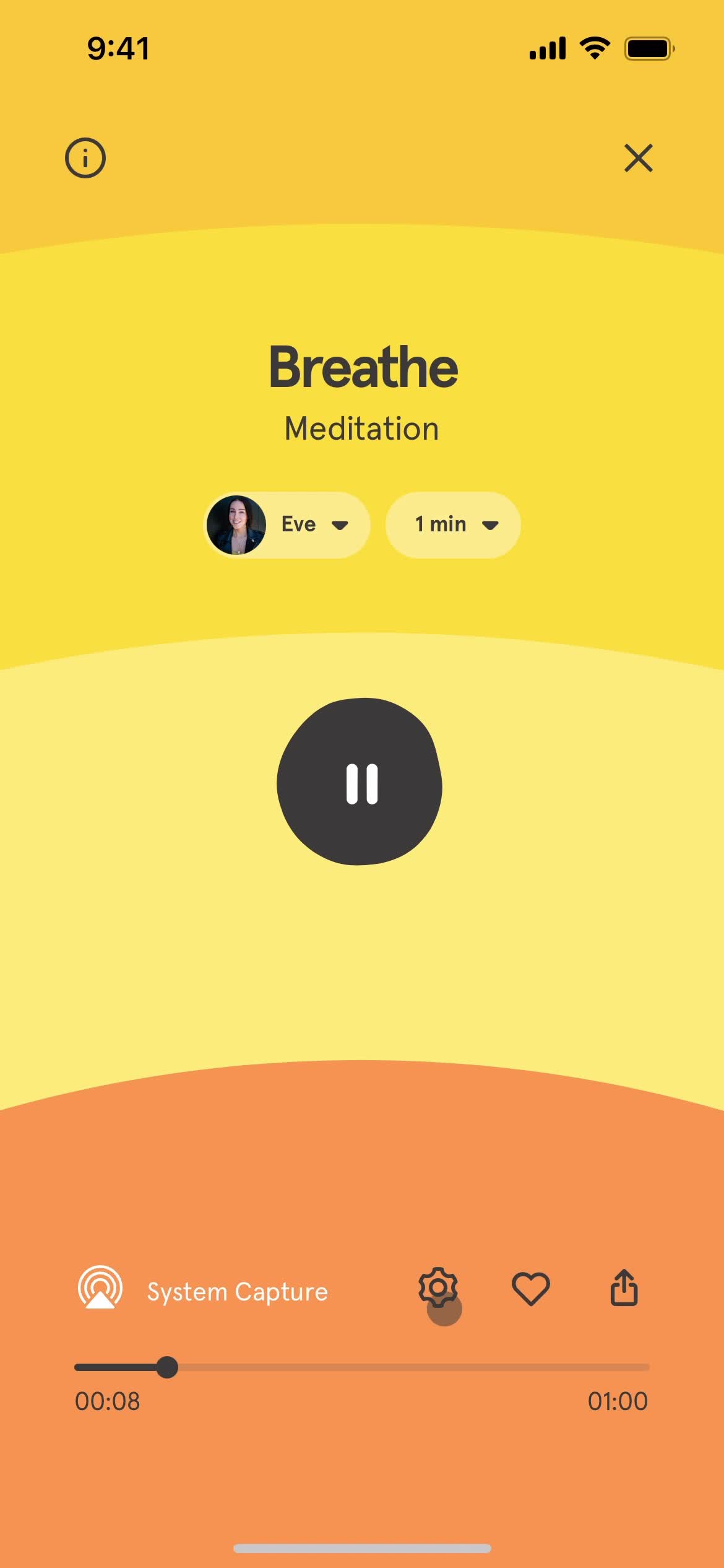 Meditation screenshot