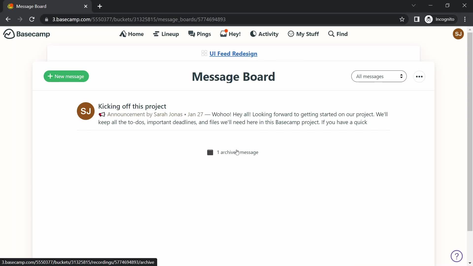 Messaging boards on Basecamp video thumbnail