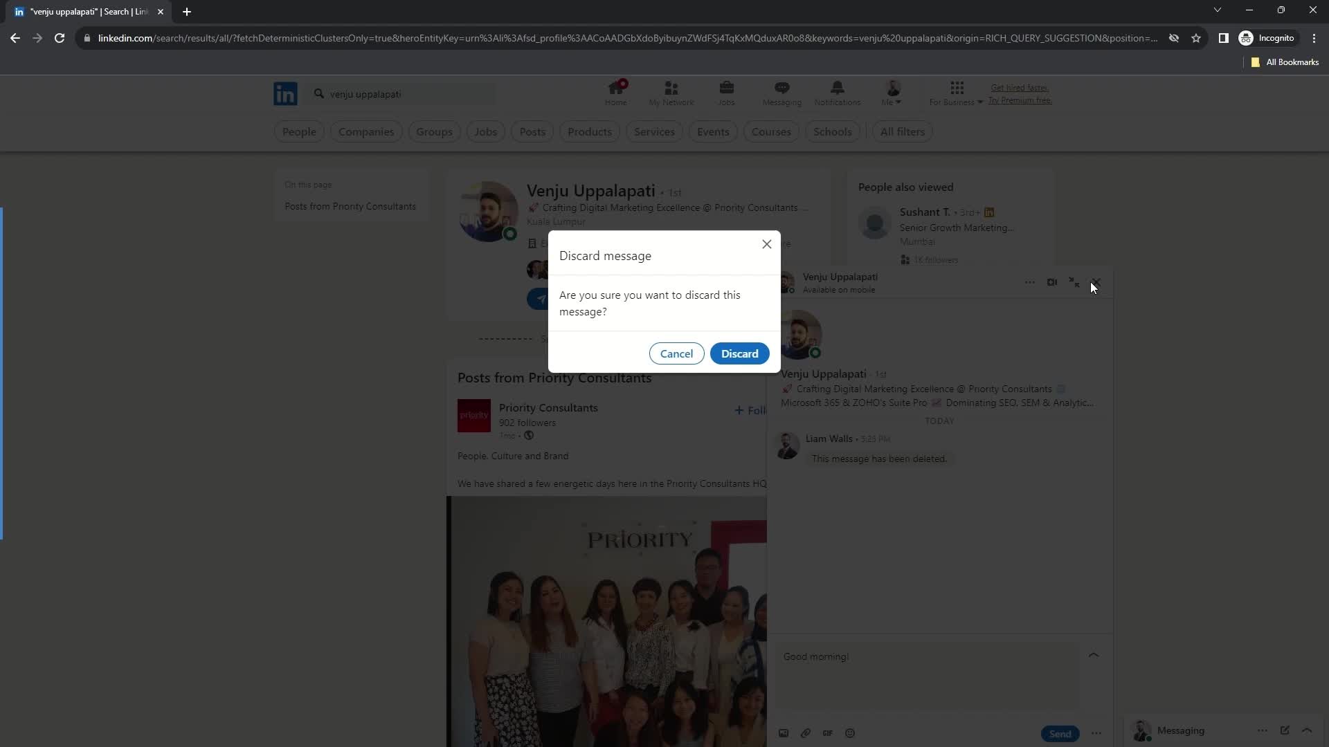 Sending messages on LinkedIn video thumbnail