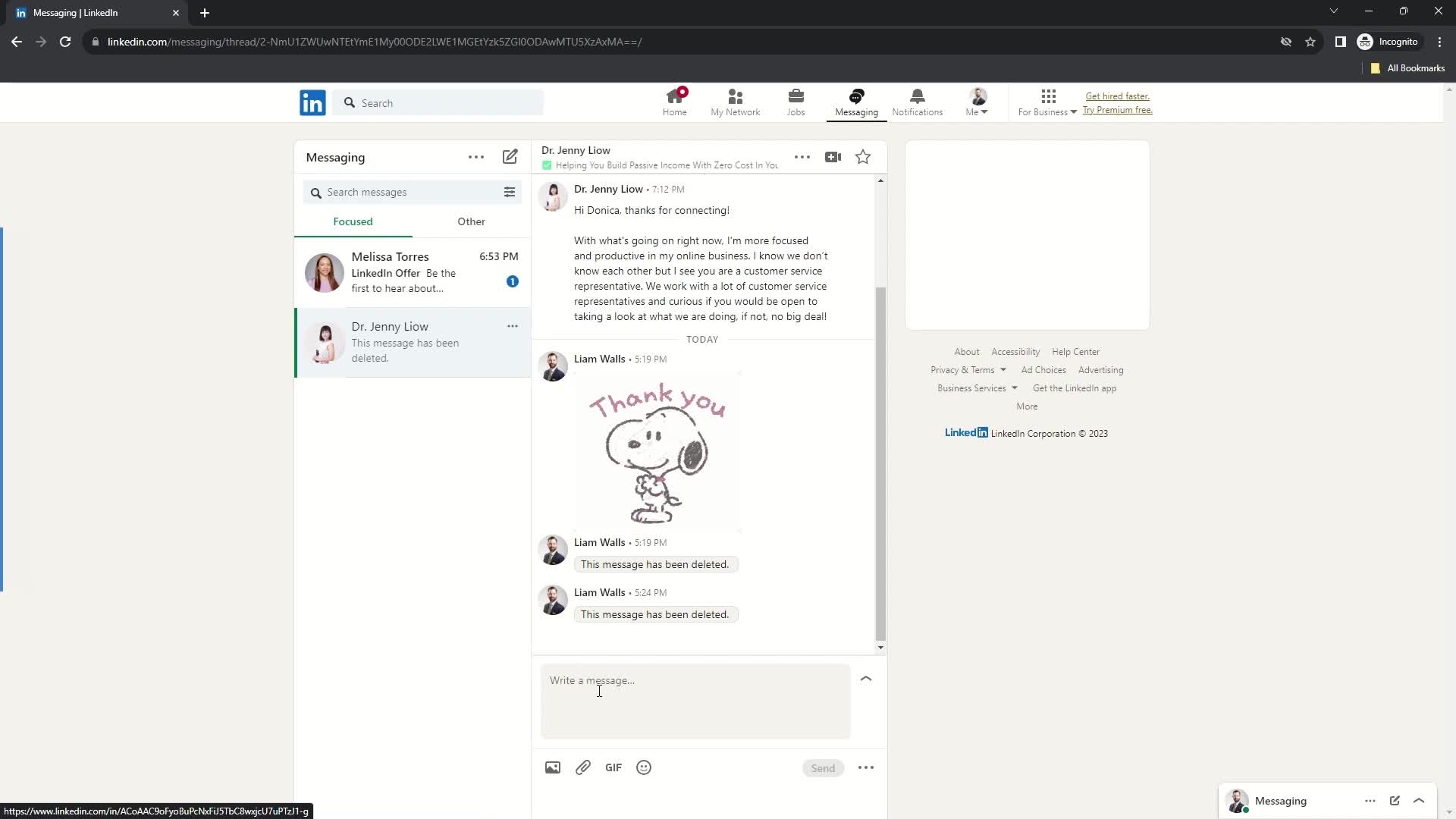 Sending messages on LinkedIn video thumbnail