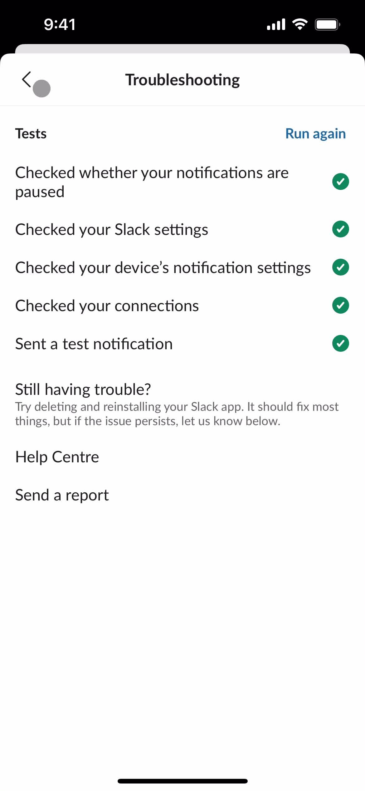 Notification settings screenshot