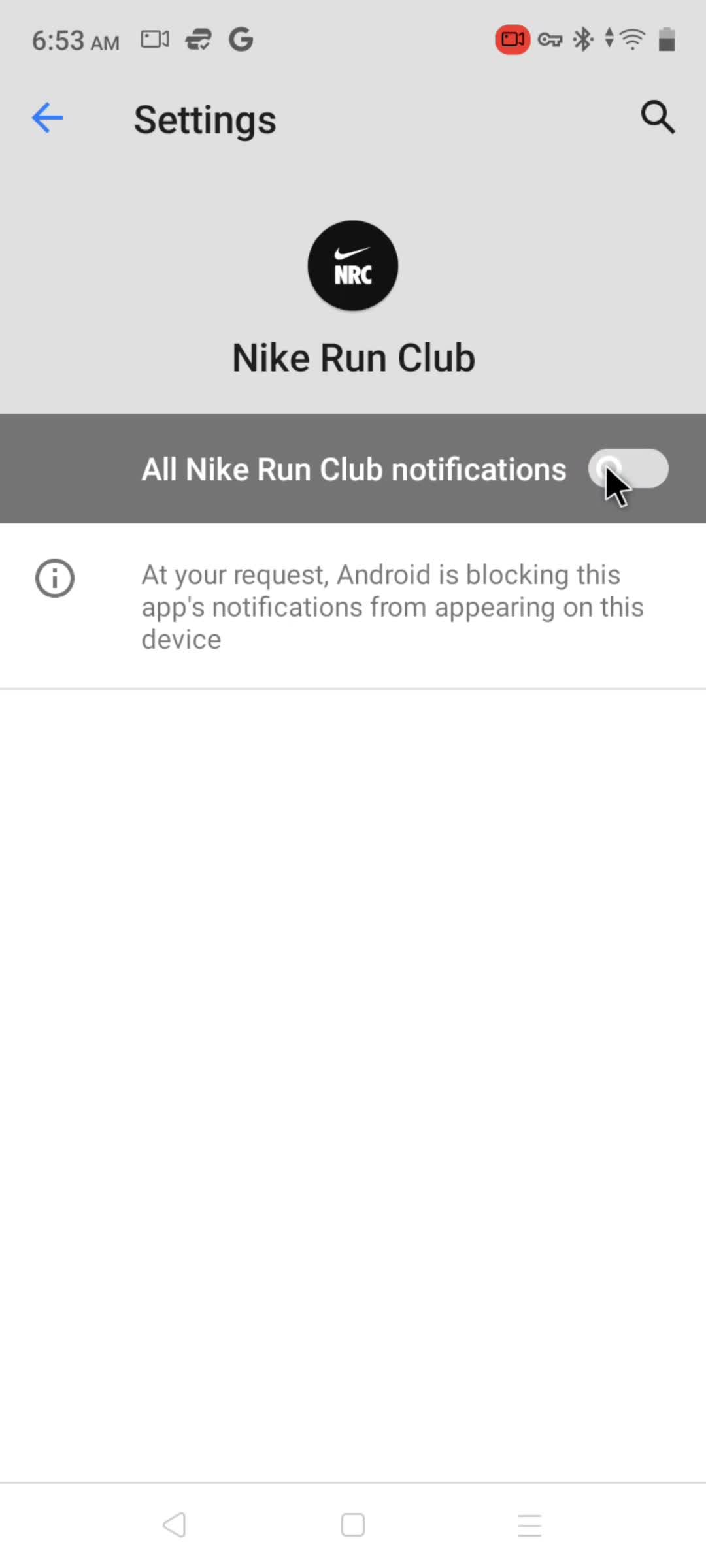 Notification settings screenshot