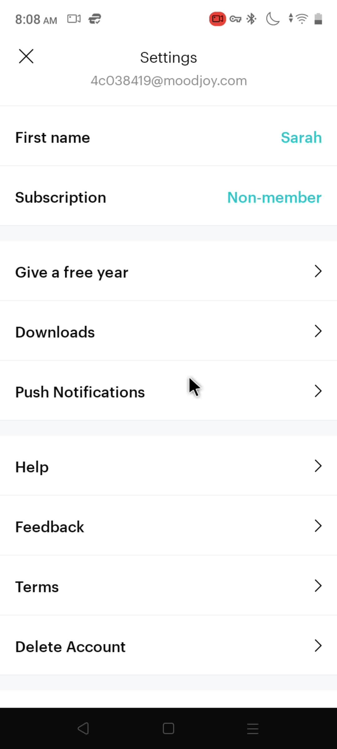 Notification settings screenshot