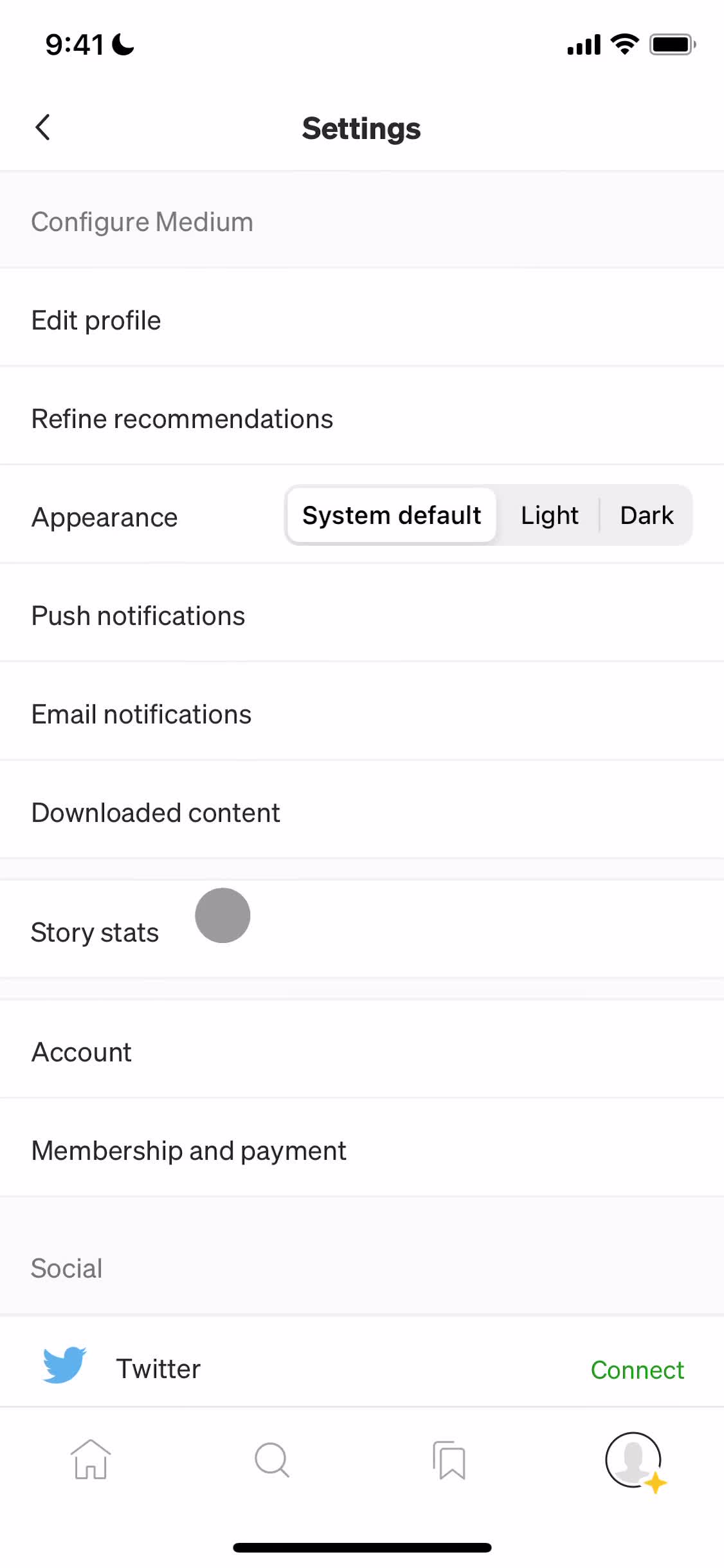 Notification settings screenshot