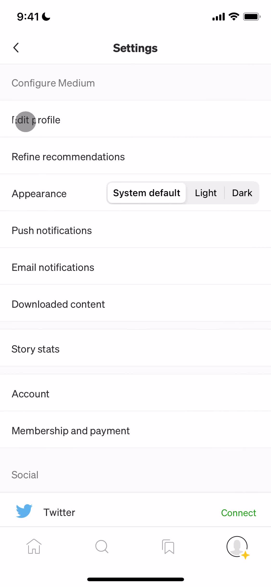 Notification settings screenshot