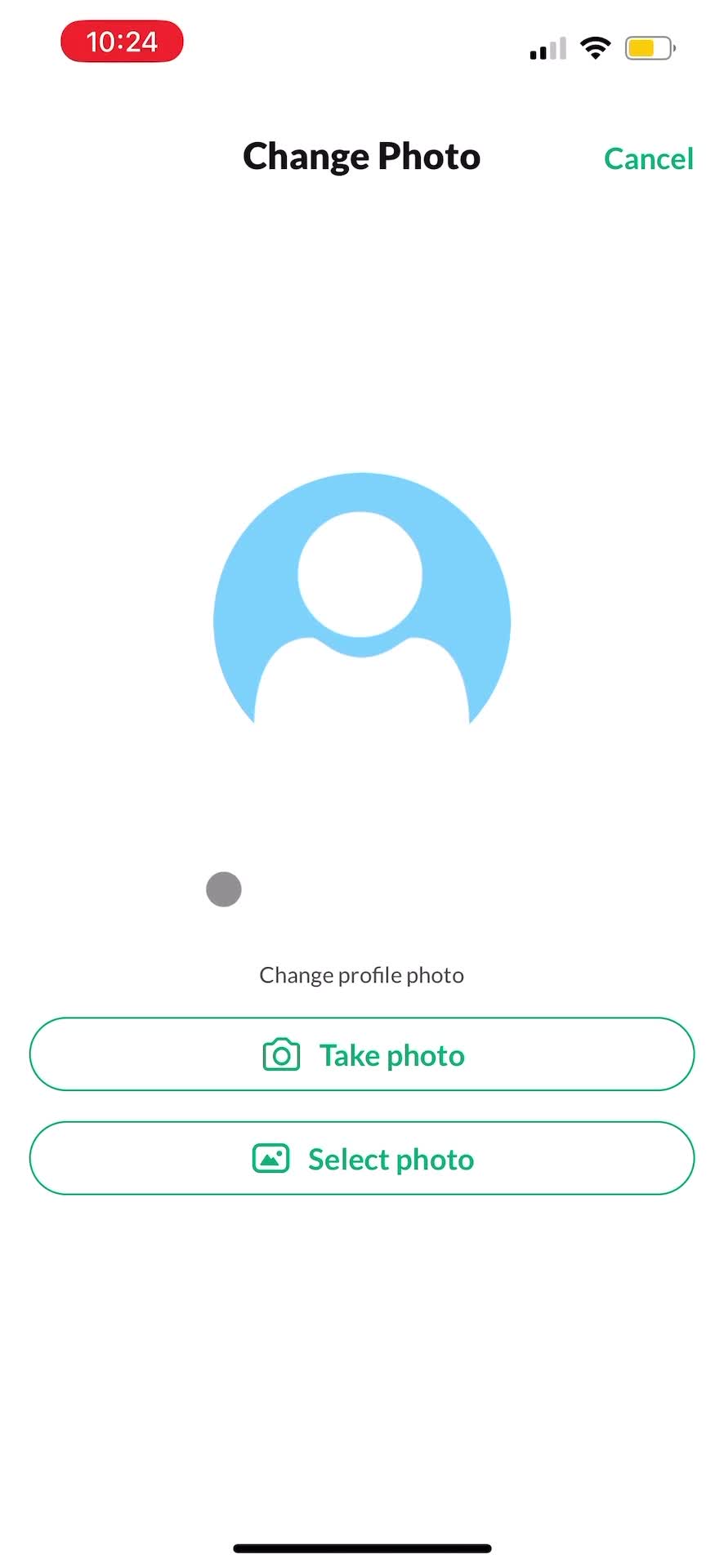 OfferUp add profile photo screenshot