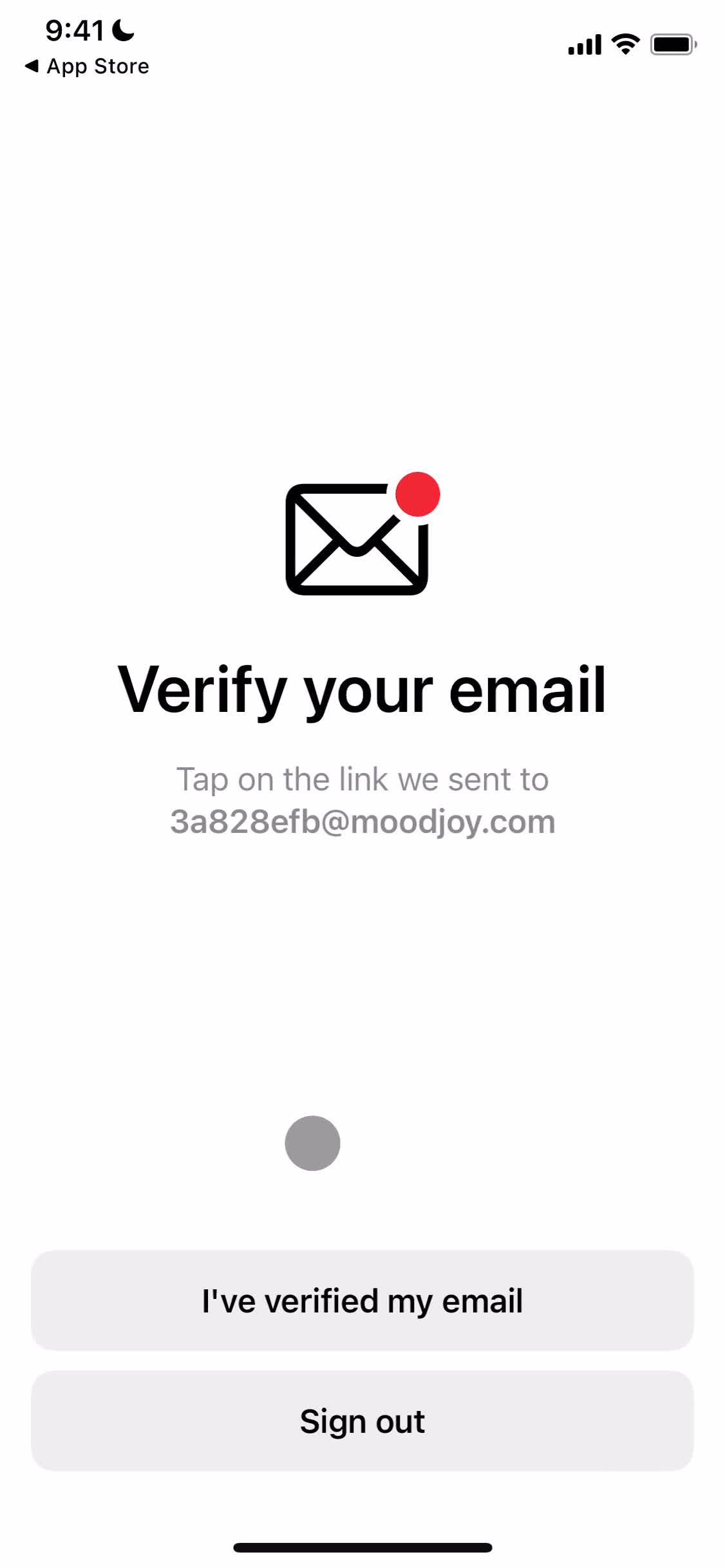 ChatGPT verify email screenshot
