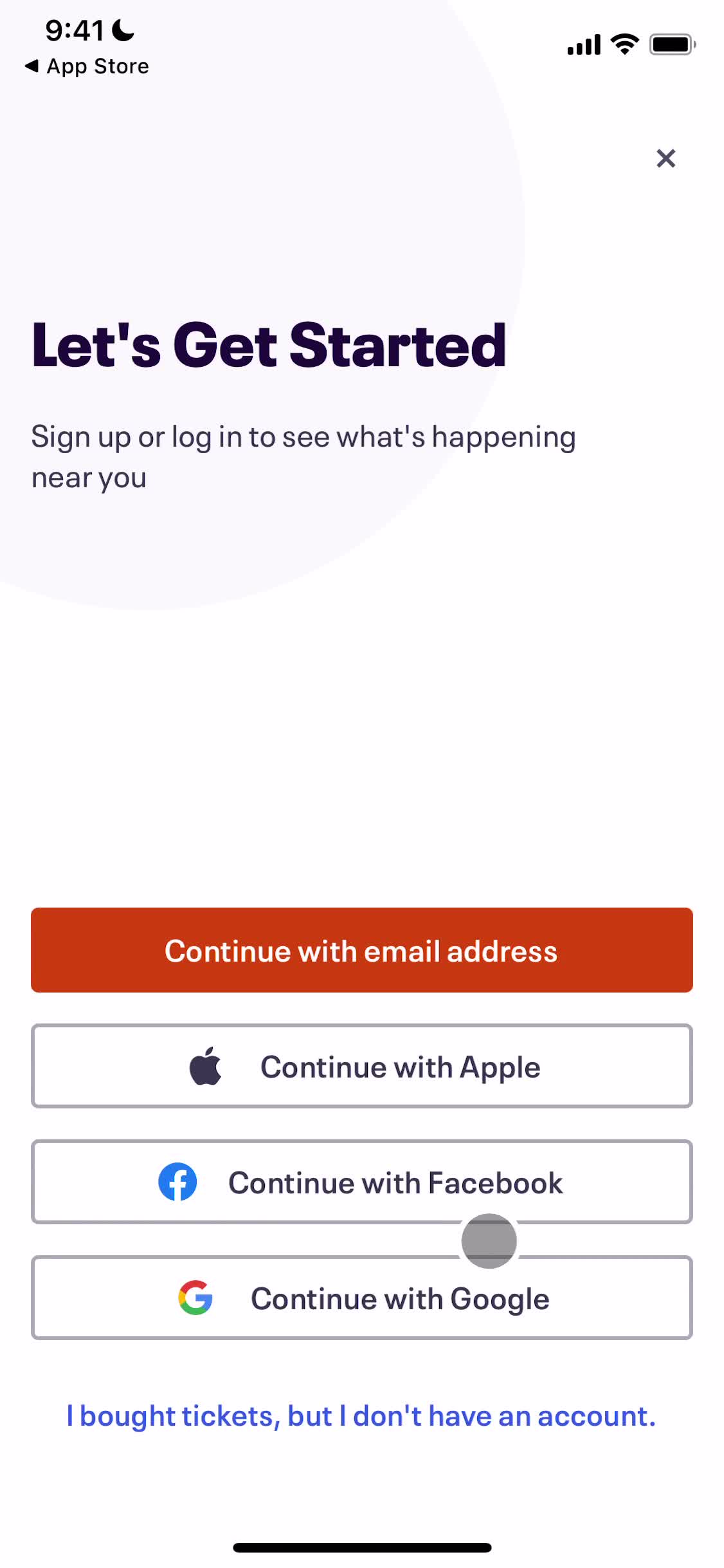 Onboarding screenshot