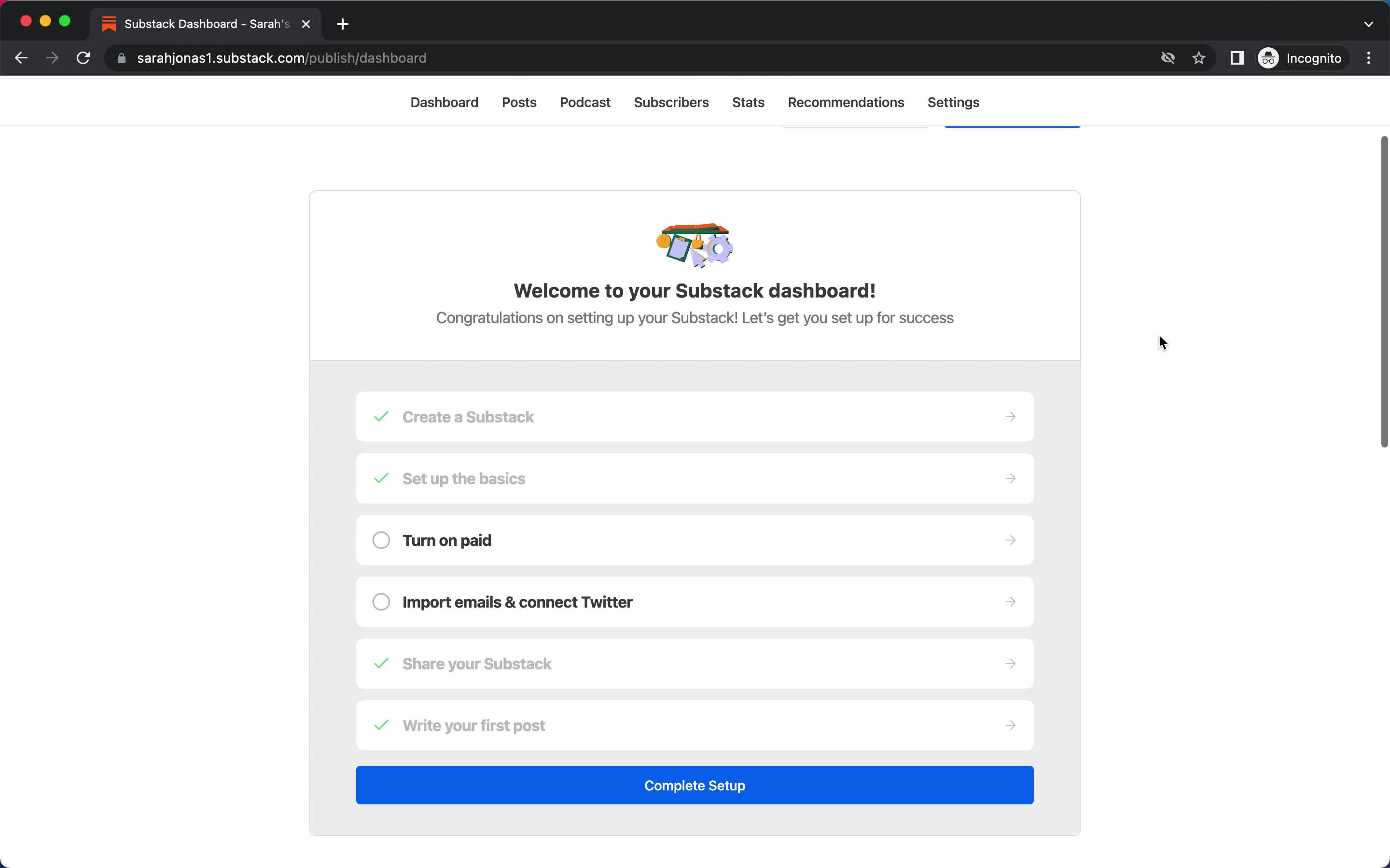 Onboarding screenshot