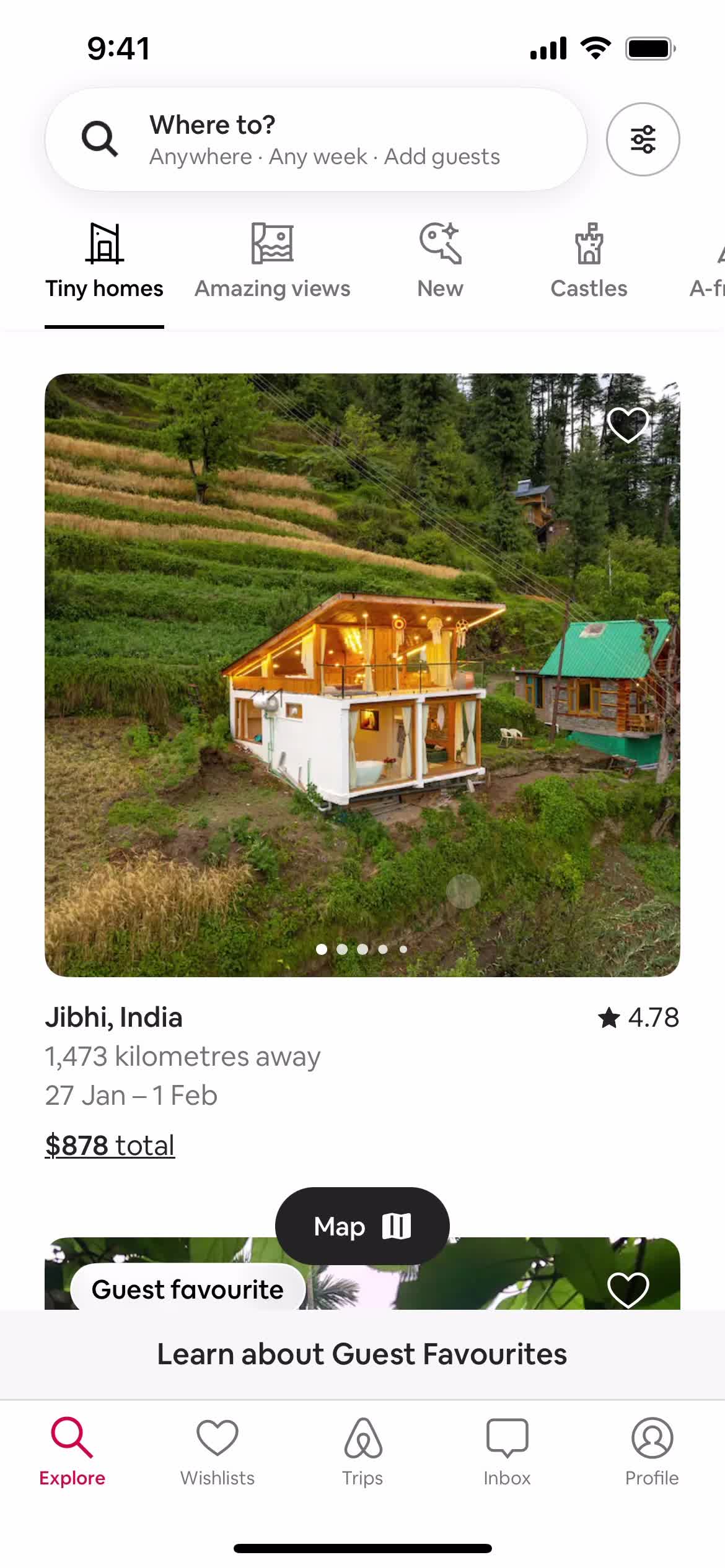 Airbnb home screenshot