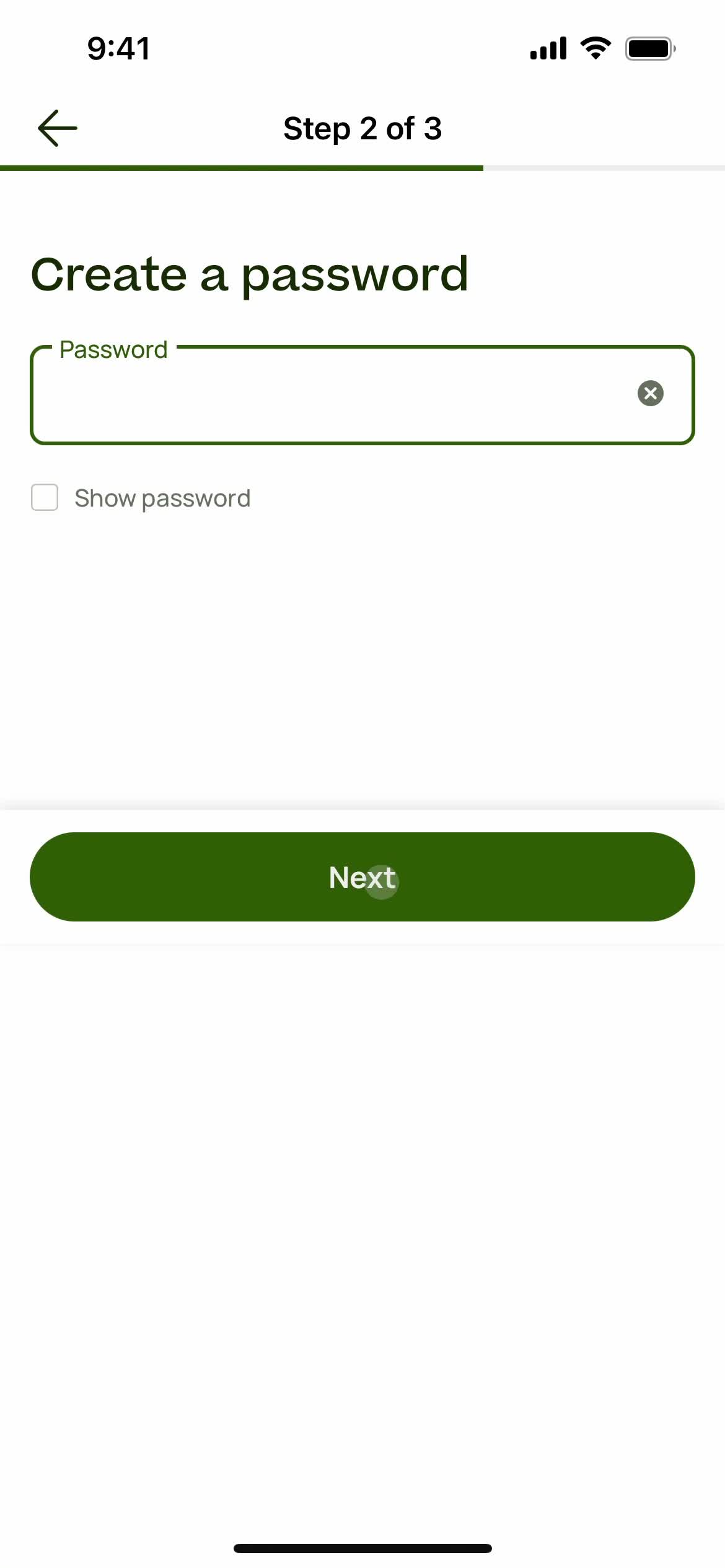 AllTrails set password screenshot
