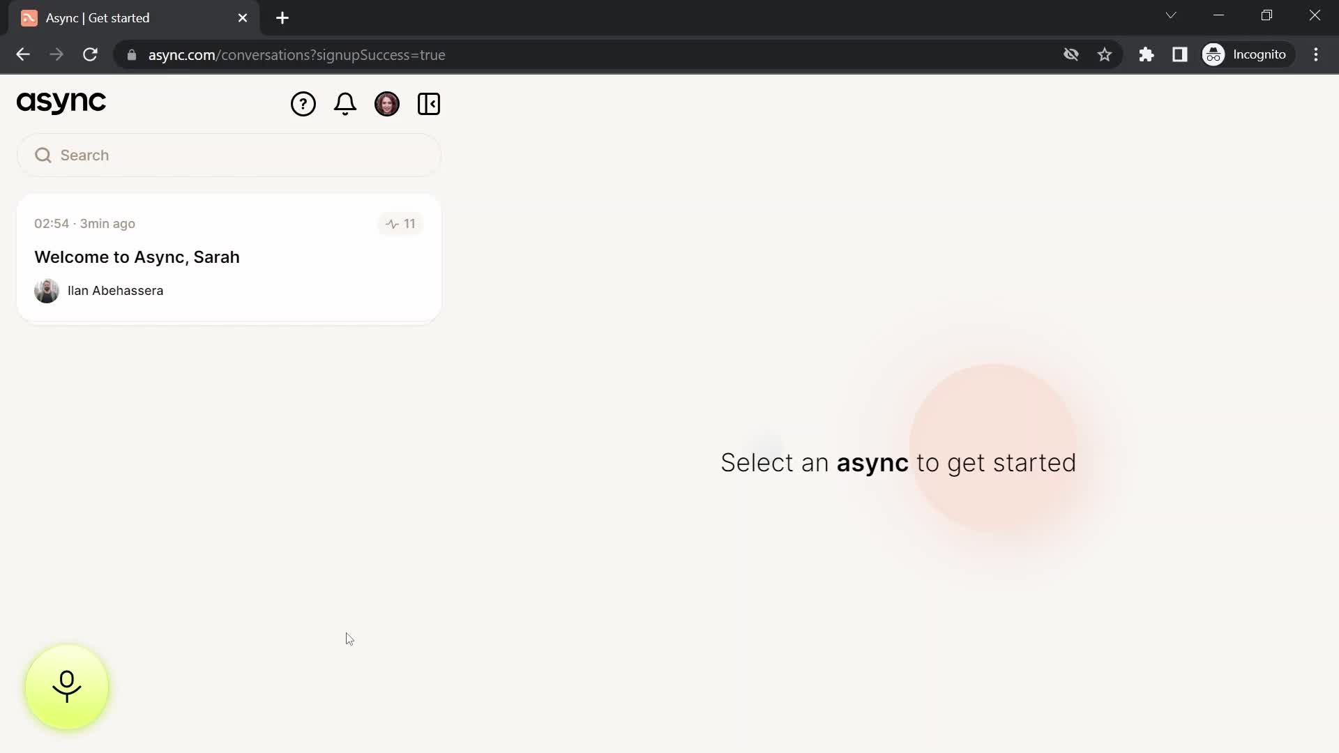 Onboarding screenshot