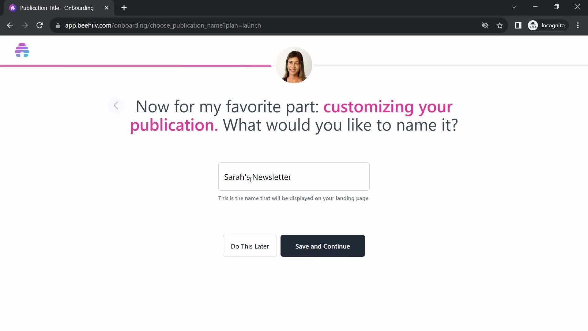 Onboarding screenshot