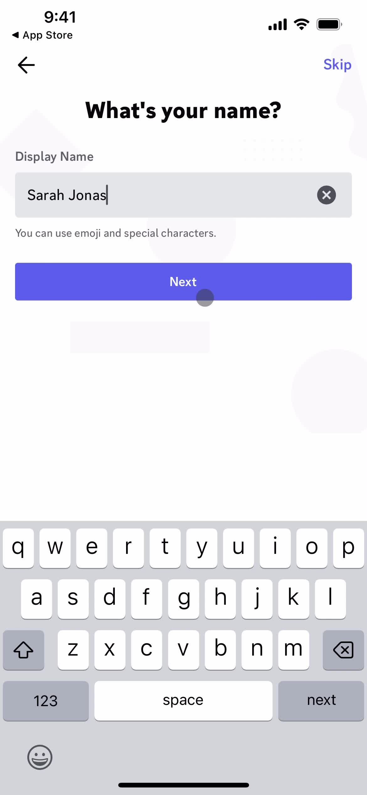 Onboarding screenshot