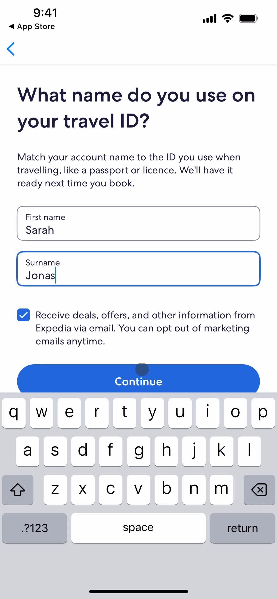 Onboarding screenshot