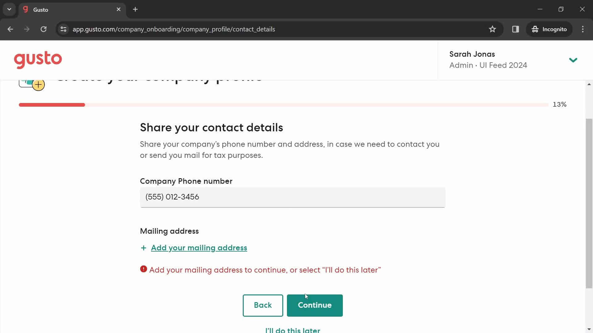 Onboarding screenshot