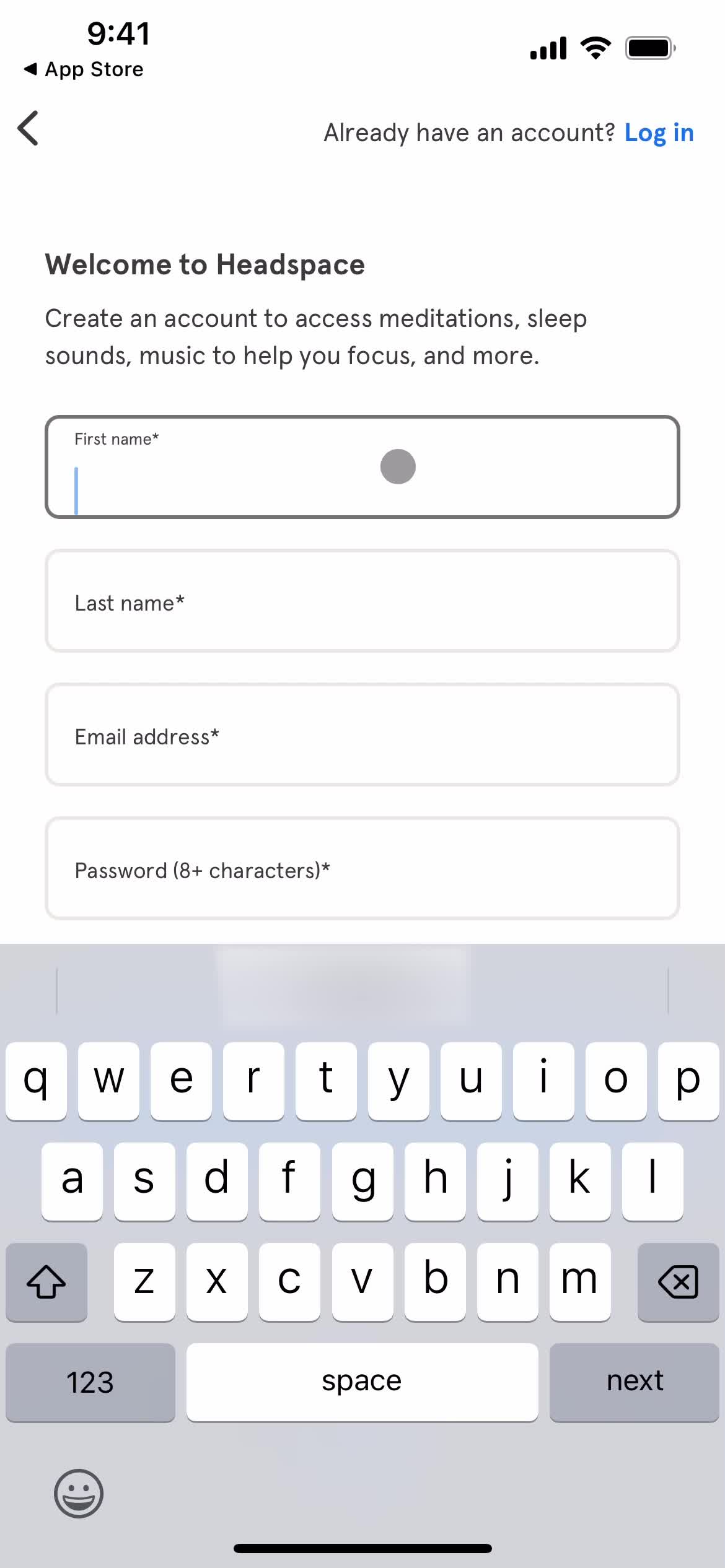 Onboarding screenshot