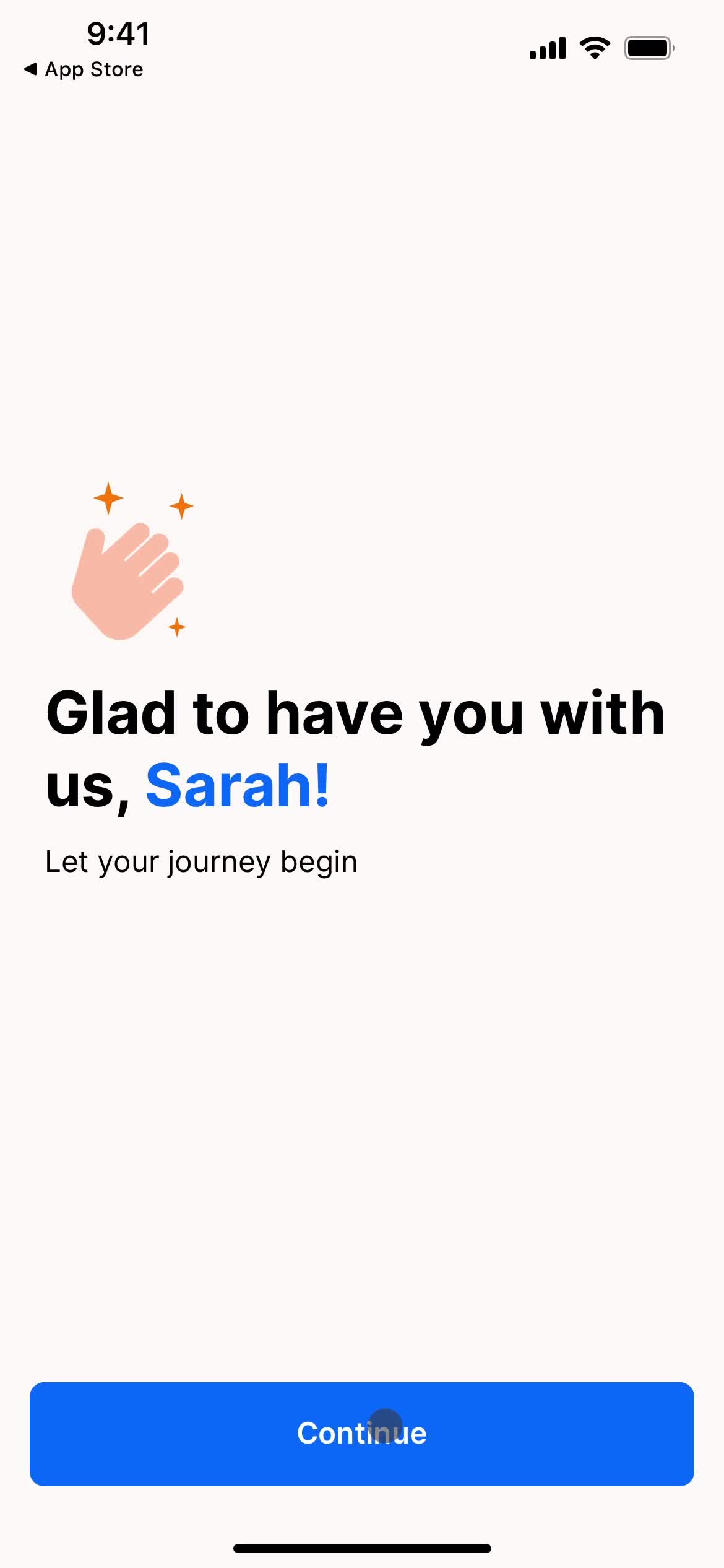 Onboarding screenshot