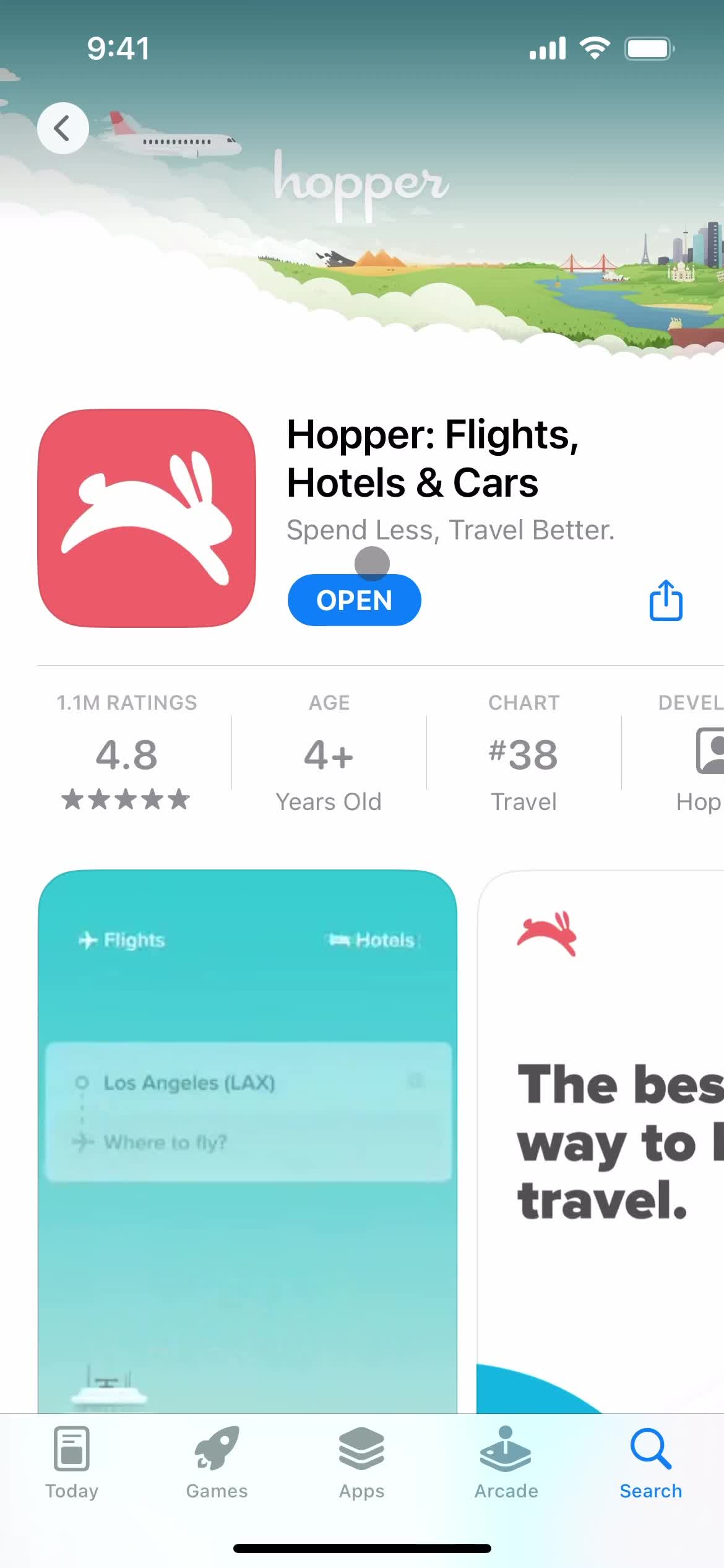 Hopper app store listing screenshot