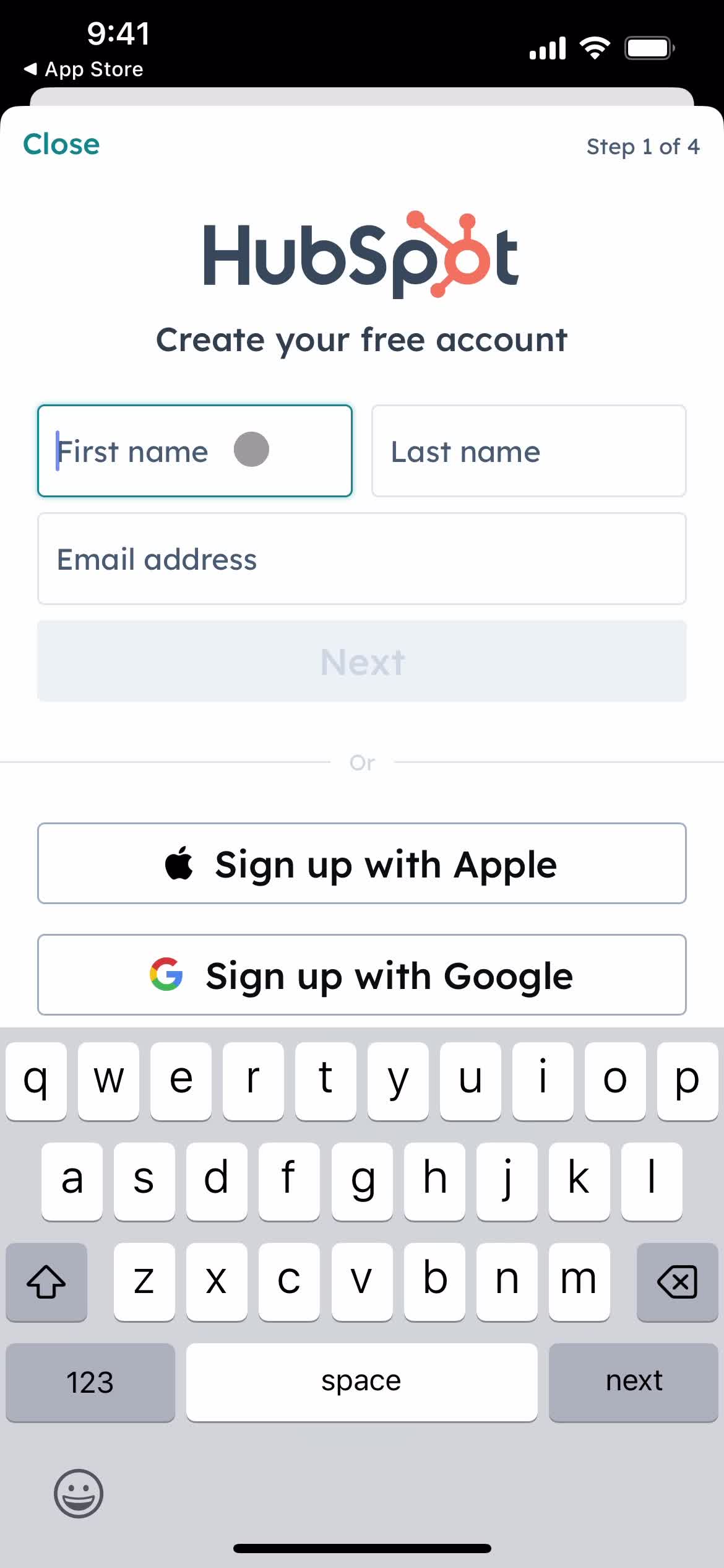 Onboarding screenshot