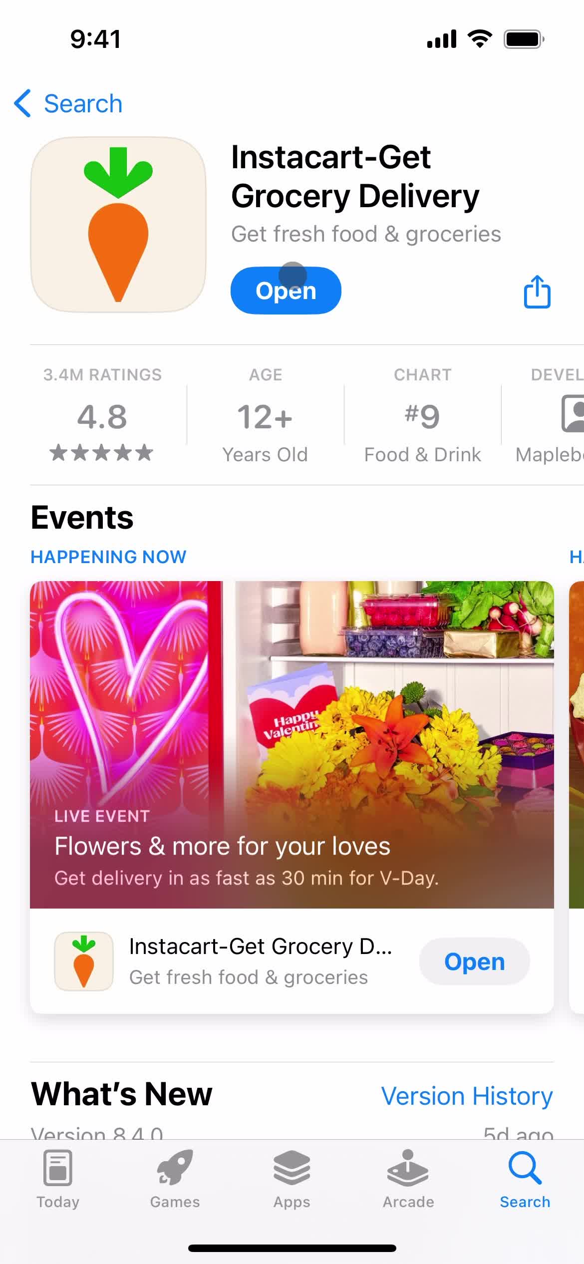 Instacart app store listing screenshot