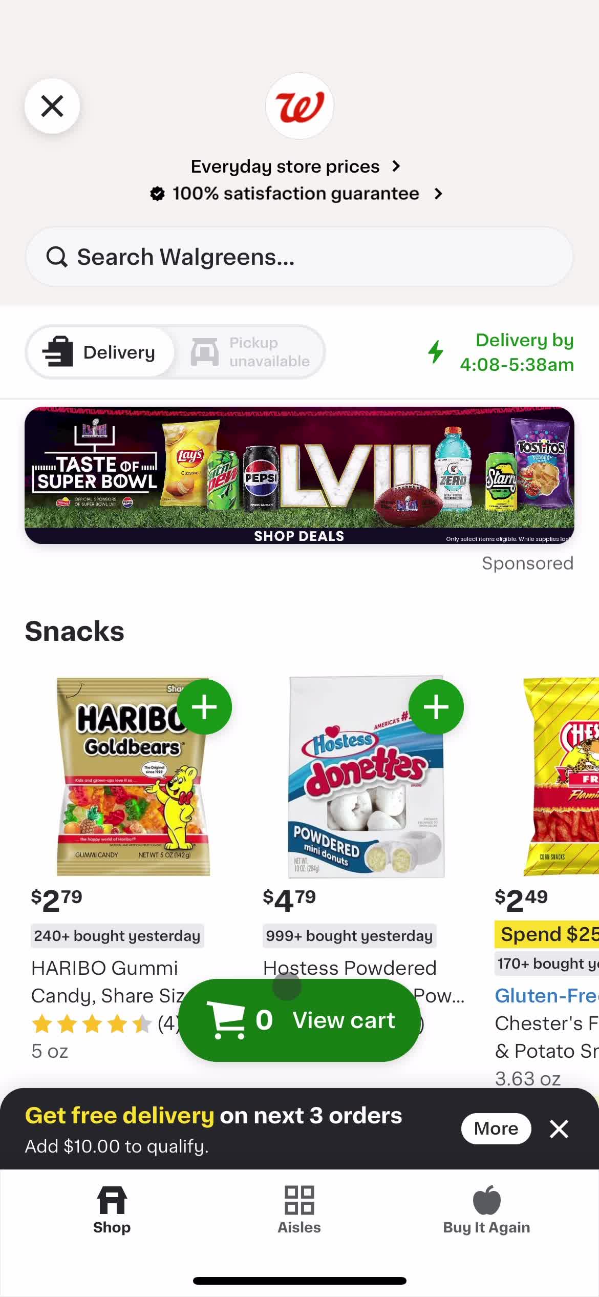 Instacart shop screenshot