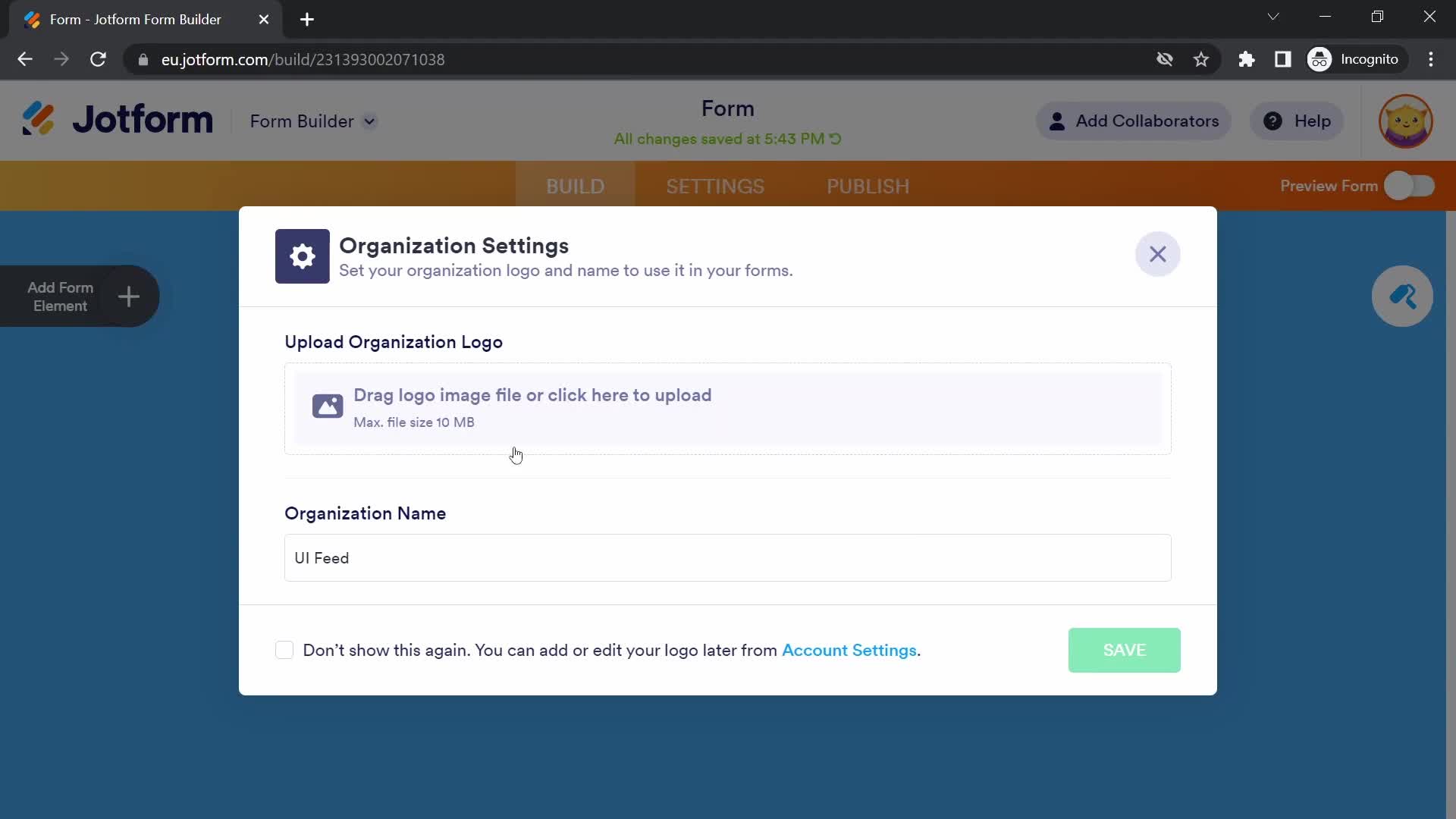 Onboarding screenshot