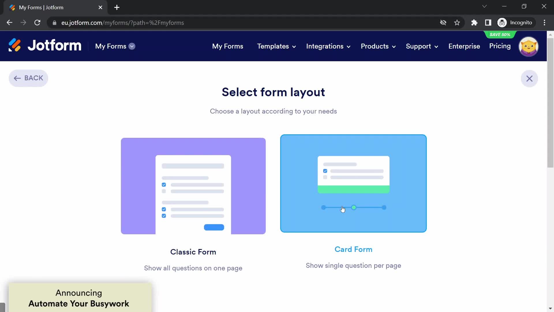 Onboarding screenshot