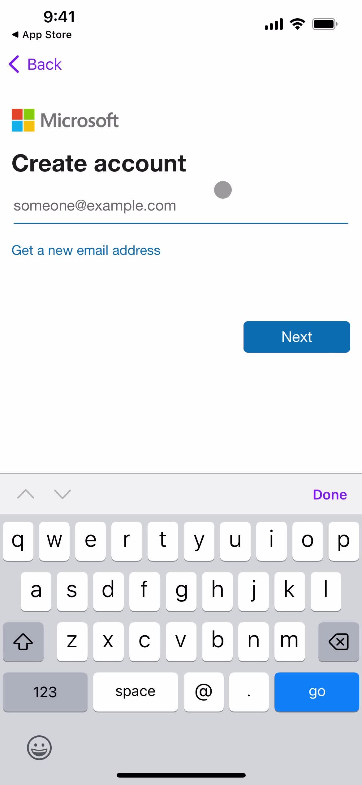 Onboarding screenshot