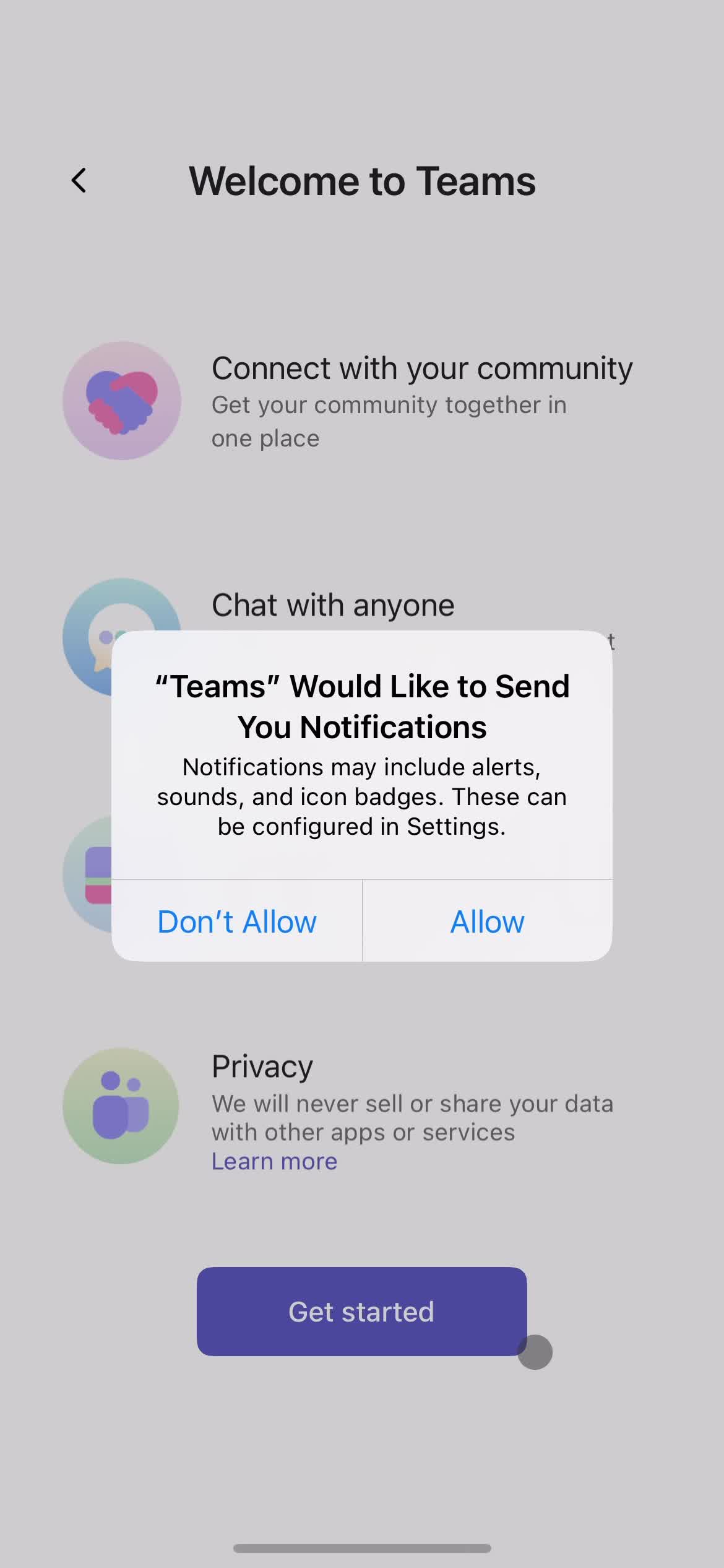 Microsoft Teams enable notifications screenshot