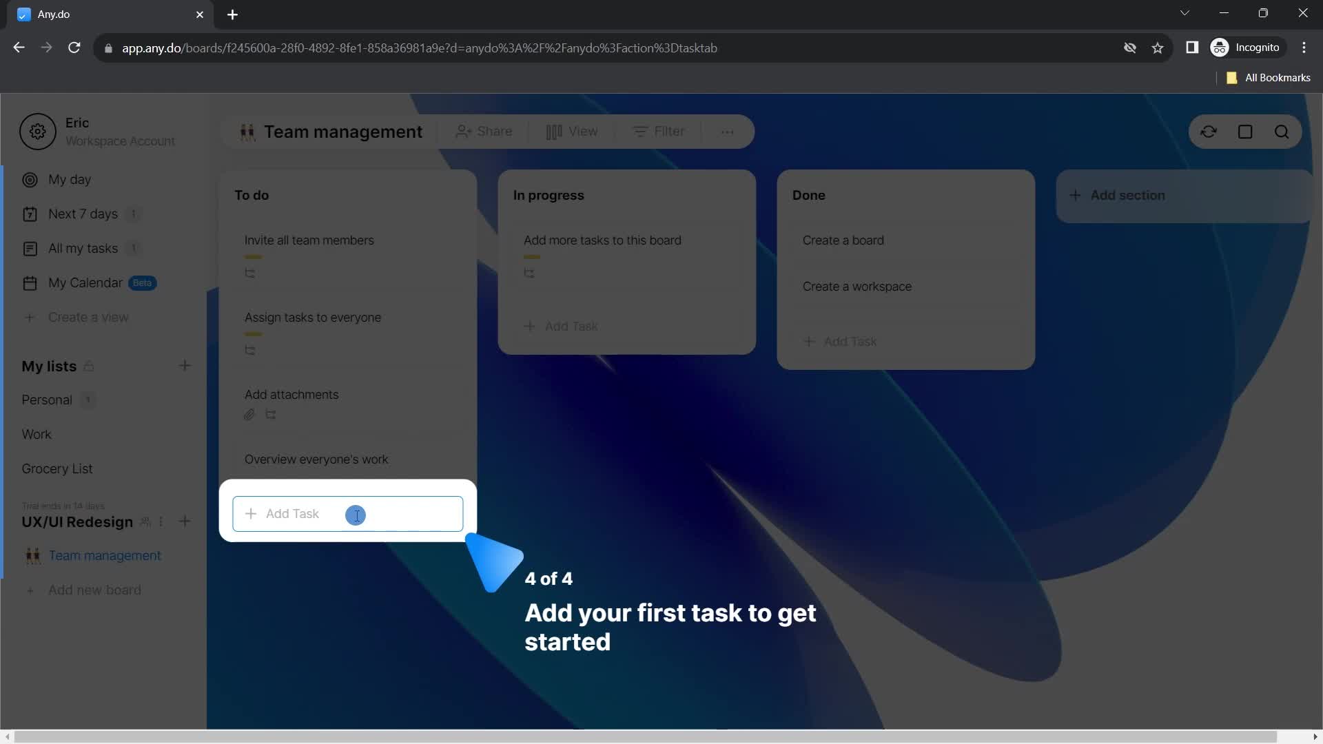 Onboarding screenshot