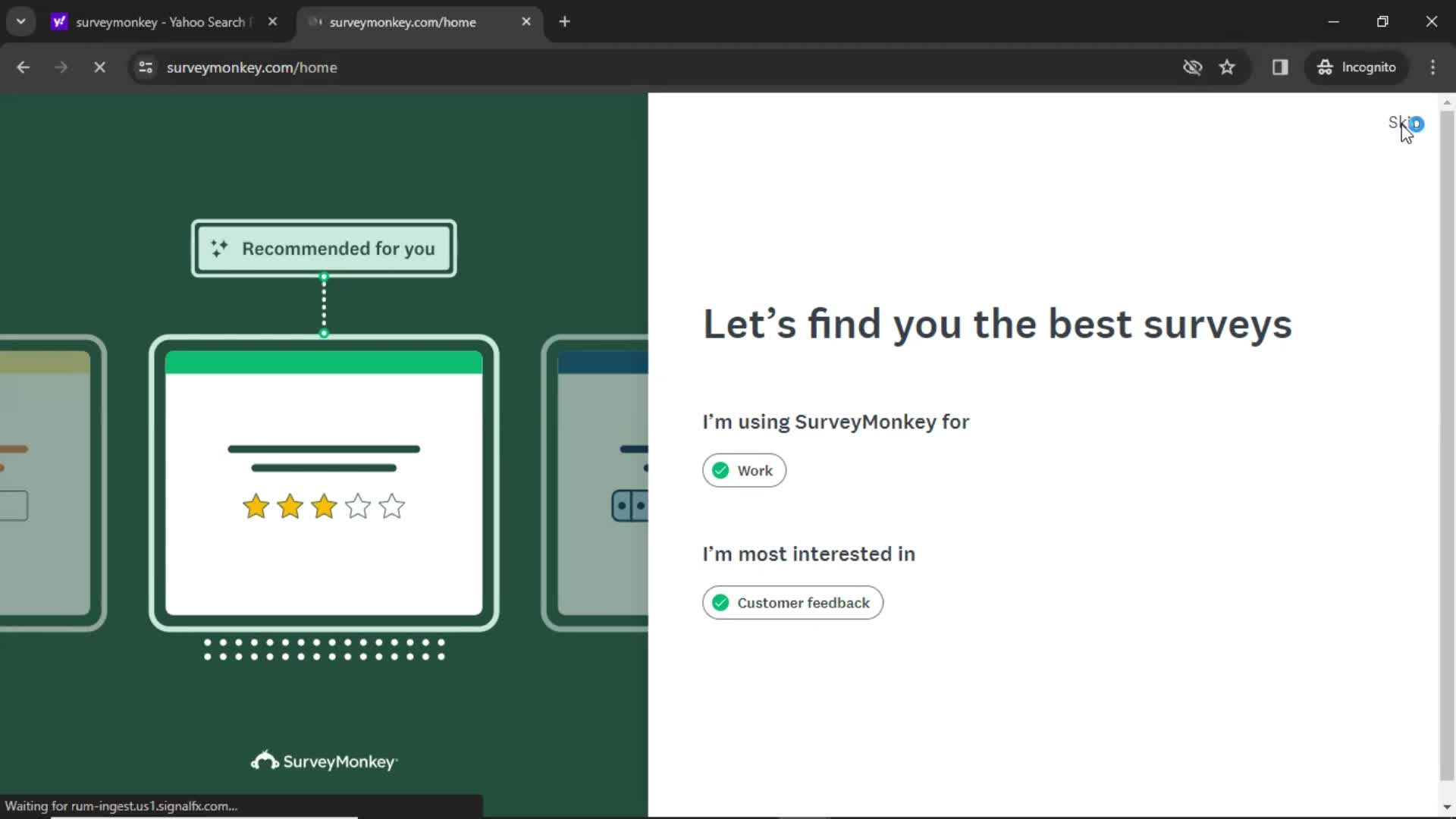 Onboarding screenshot