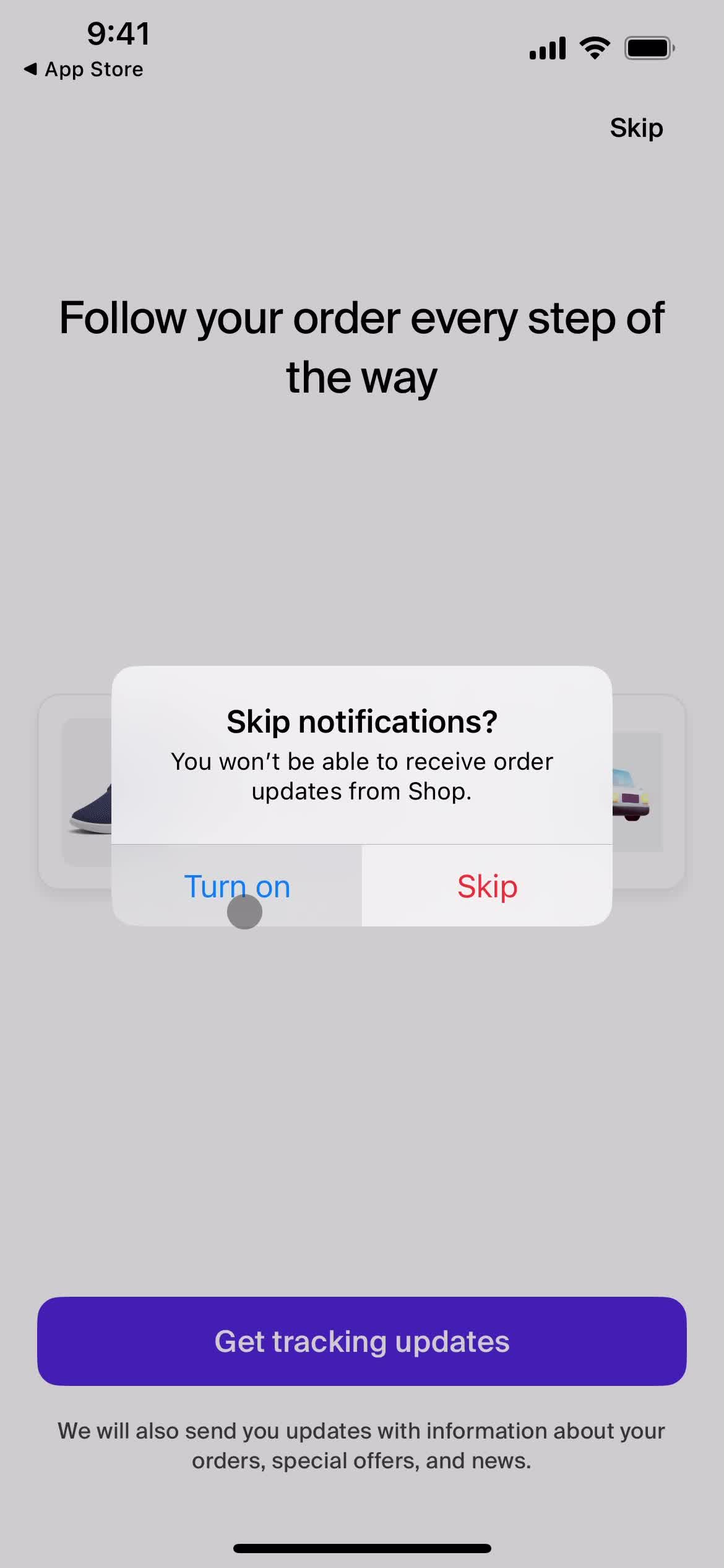 Onboarding screenshot