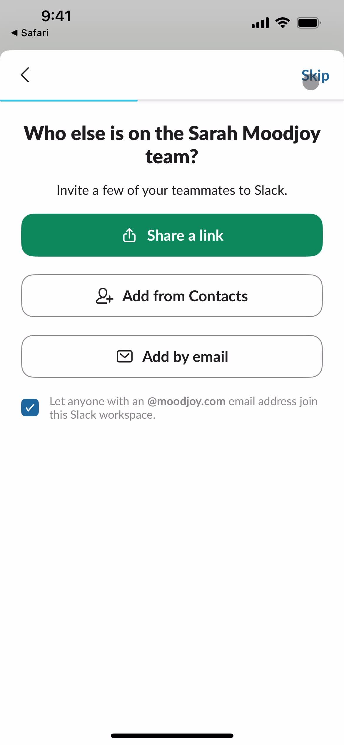 Onboarding screenshot