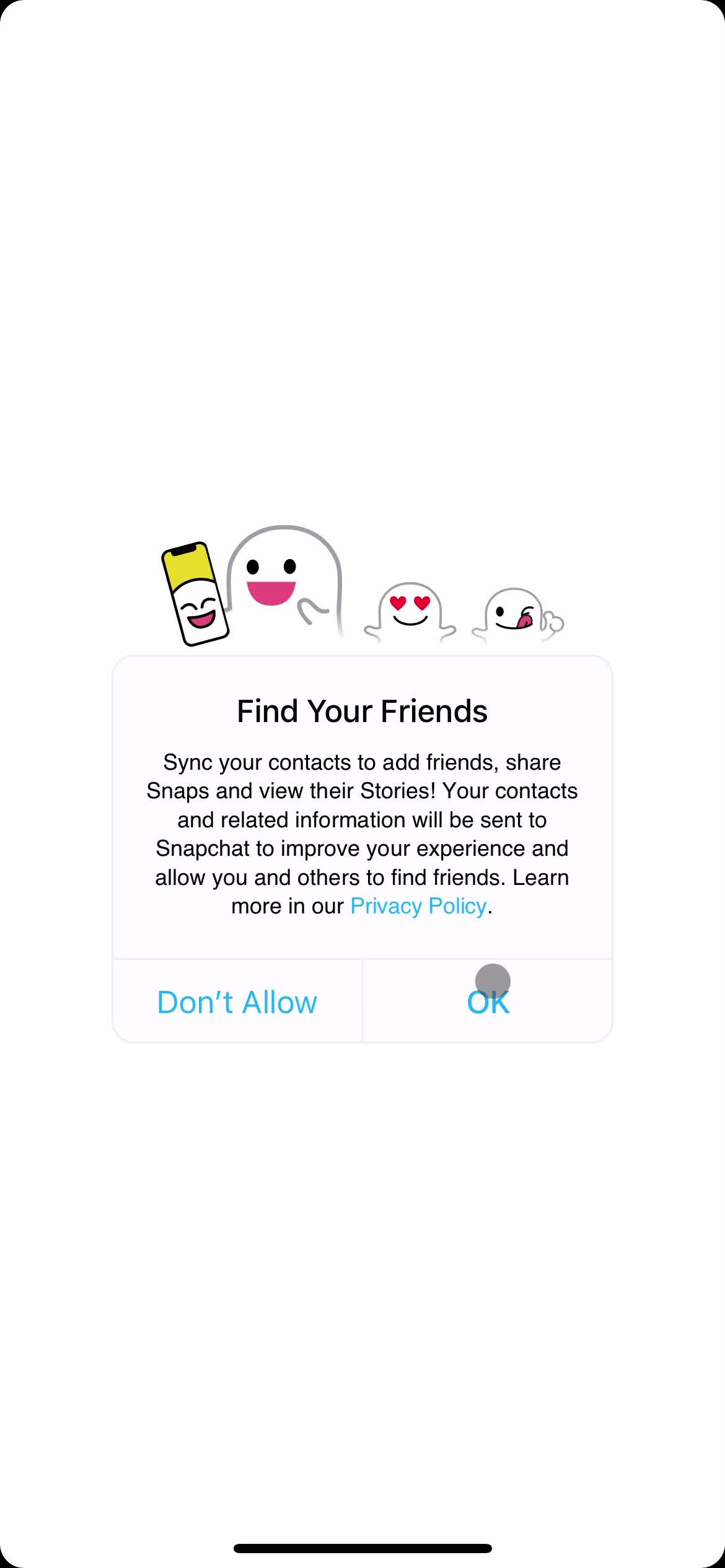 Snapchat find friends screenshot
