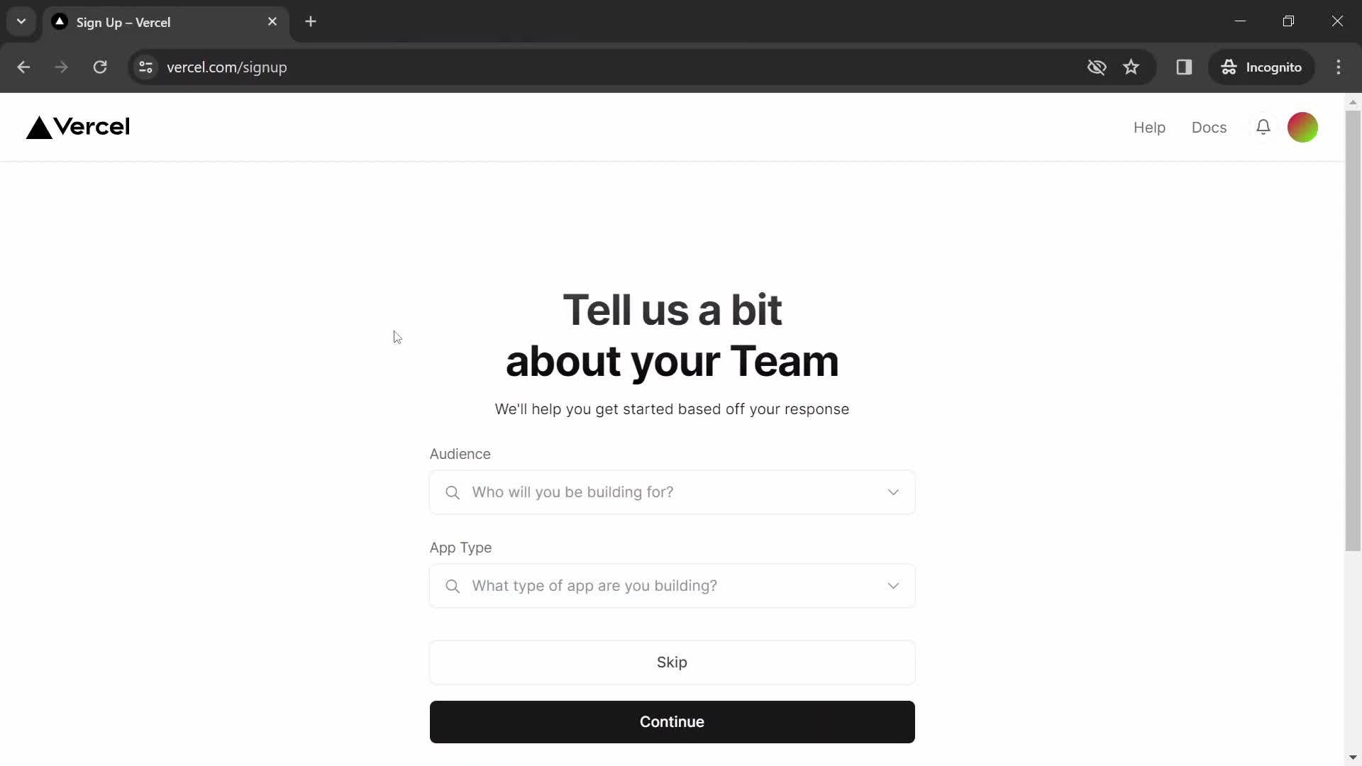 Onboarding screenshot