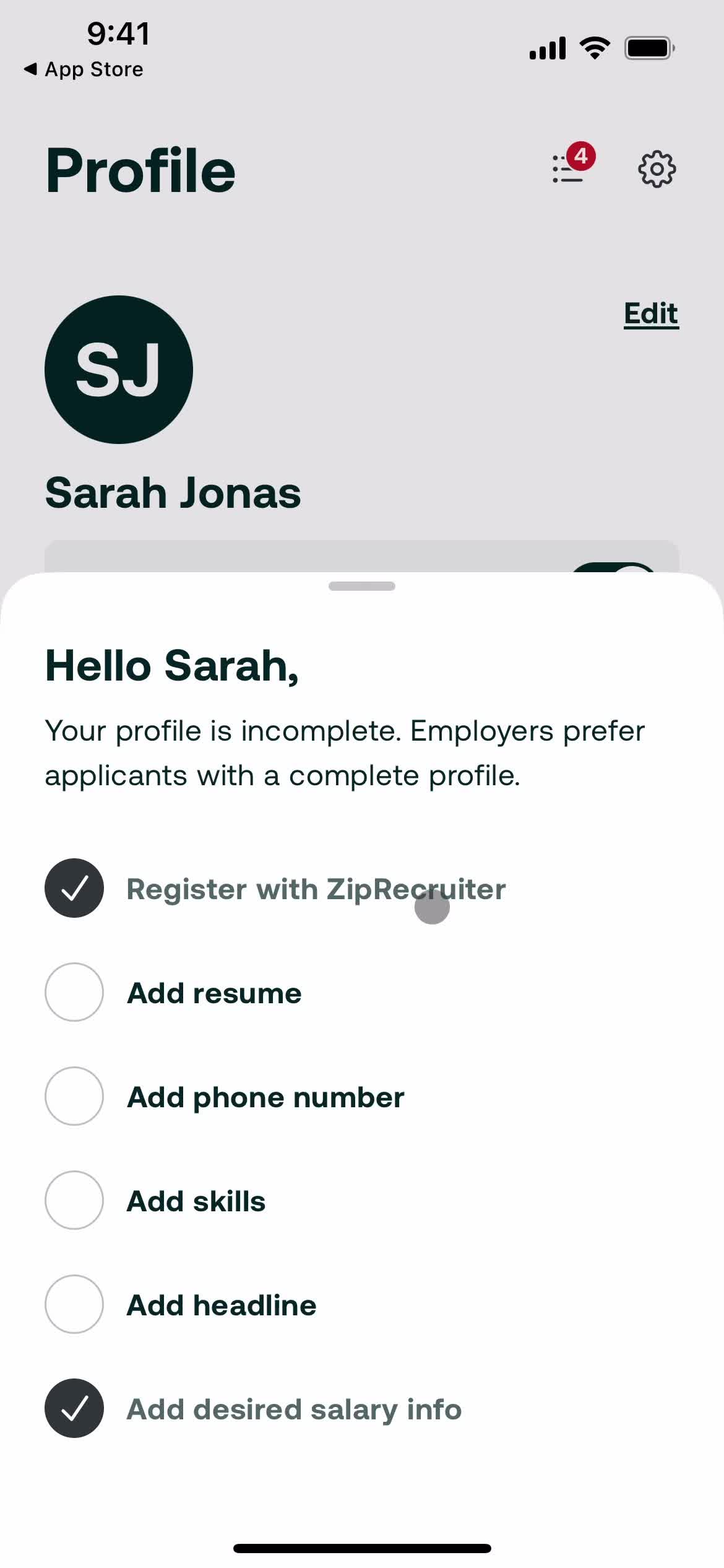 Onboarding screenshot