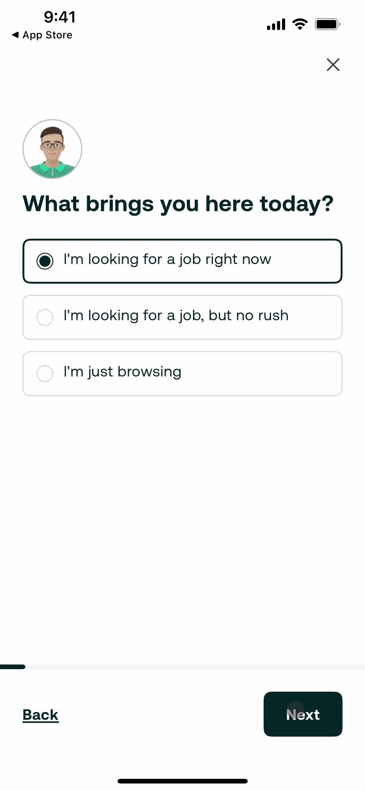 Onboarding screenshot