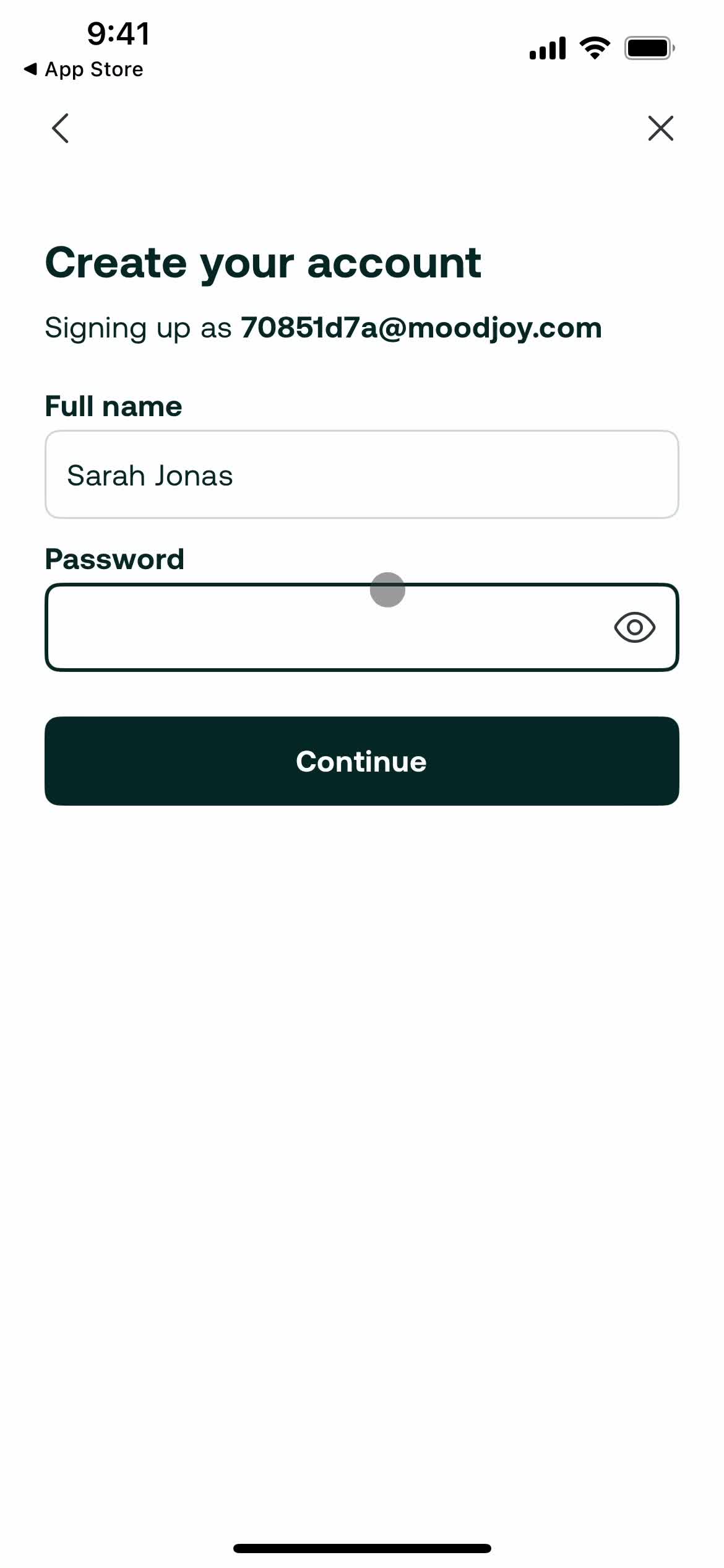 Onboarding screenshot